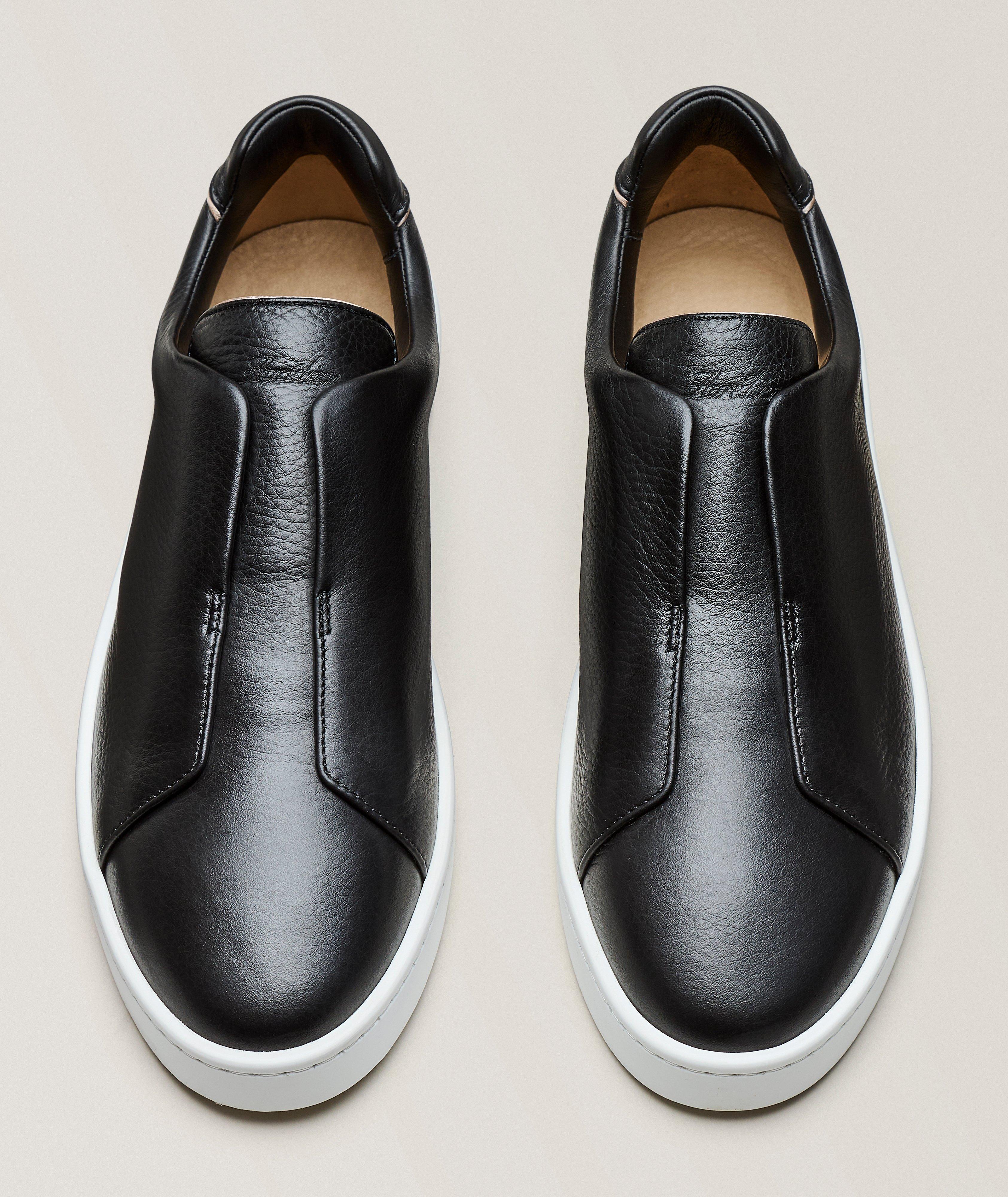 AUR BLK GRAIN LTHR AUR3 SNKR WHT SL image 1