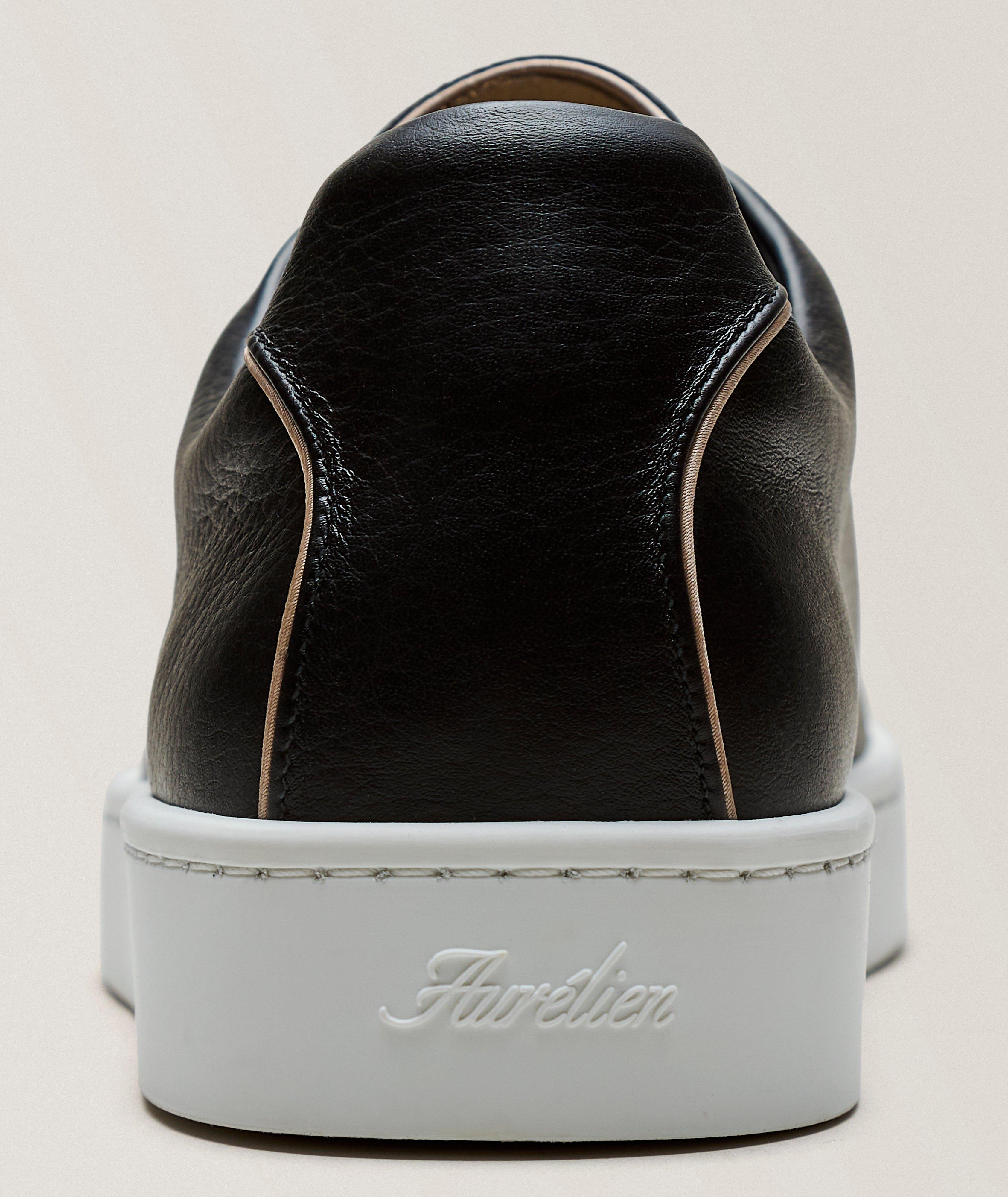 AUR BLK GRAIN LTHR AUR3 SNKR WHT SL image 2