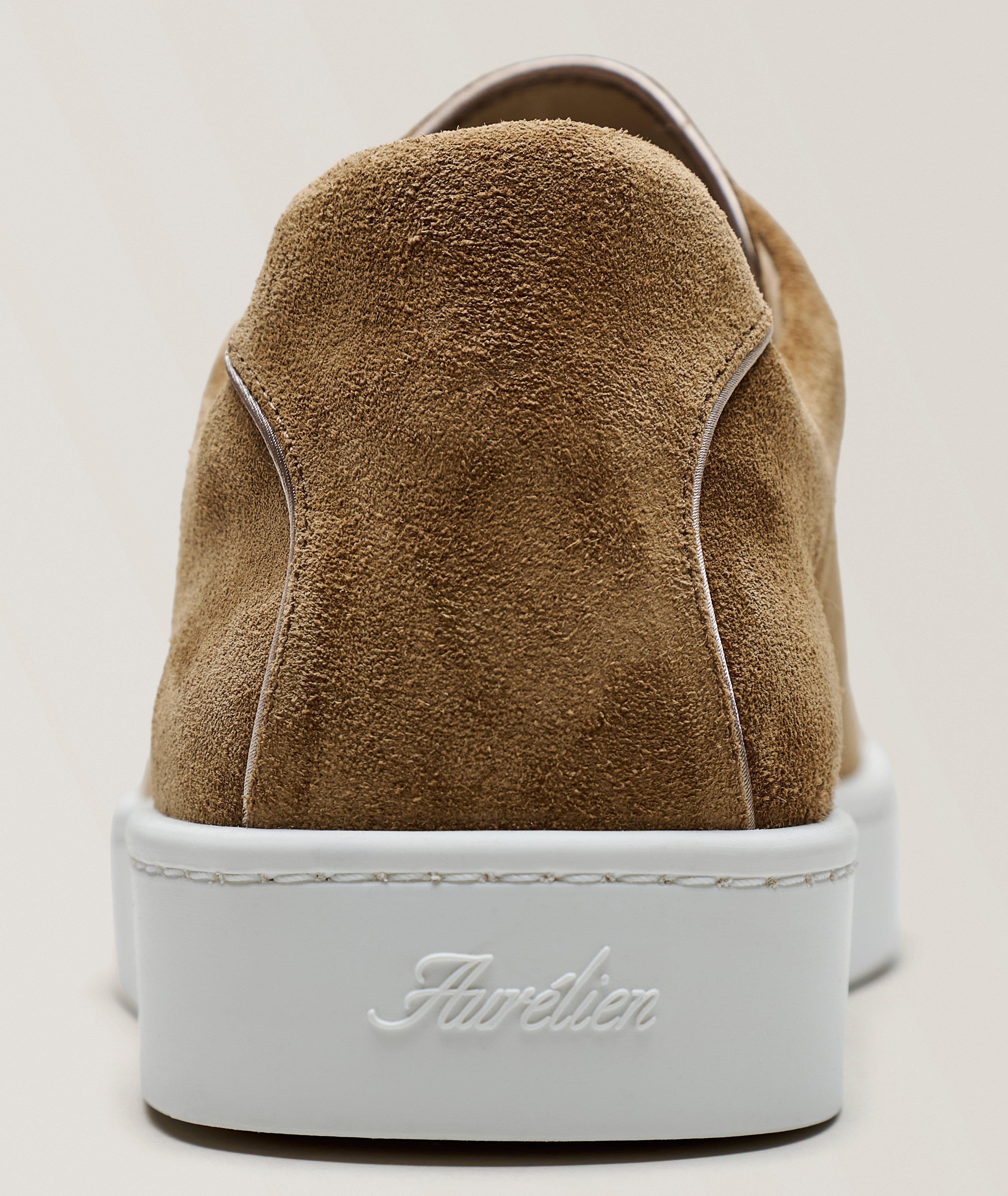AUR BEIGE SUEDE LTHR AUR3 SNKR WHT SL image 1