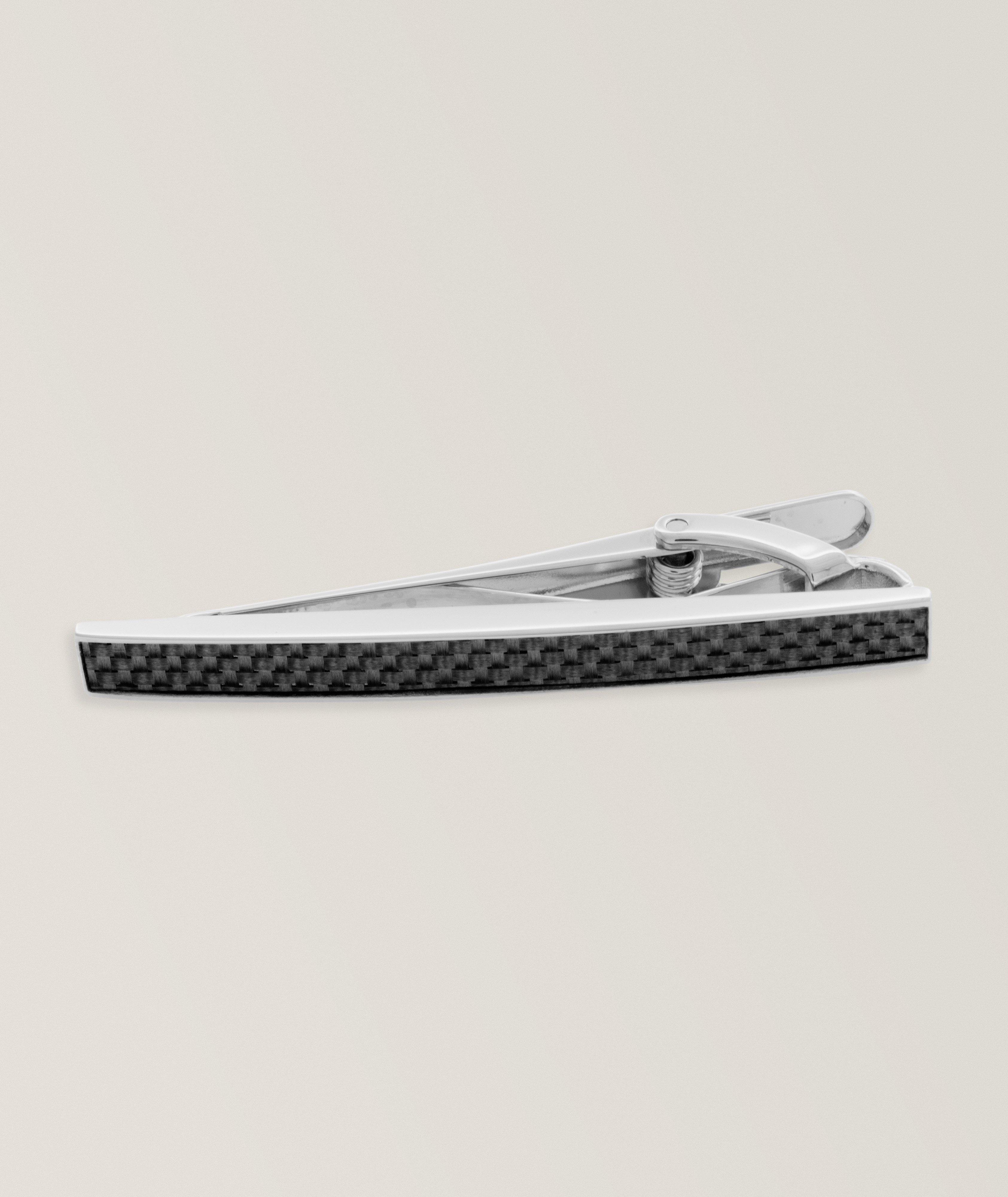 D-Shape Palladium-Plated Tie Clip image 0