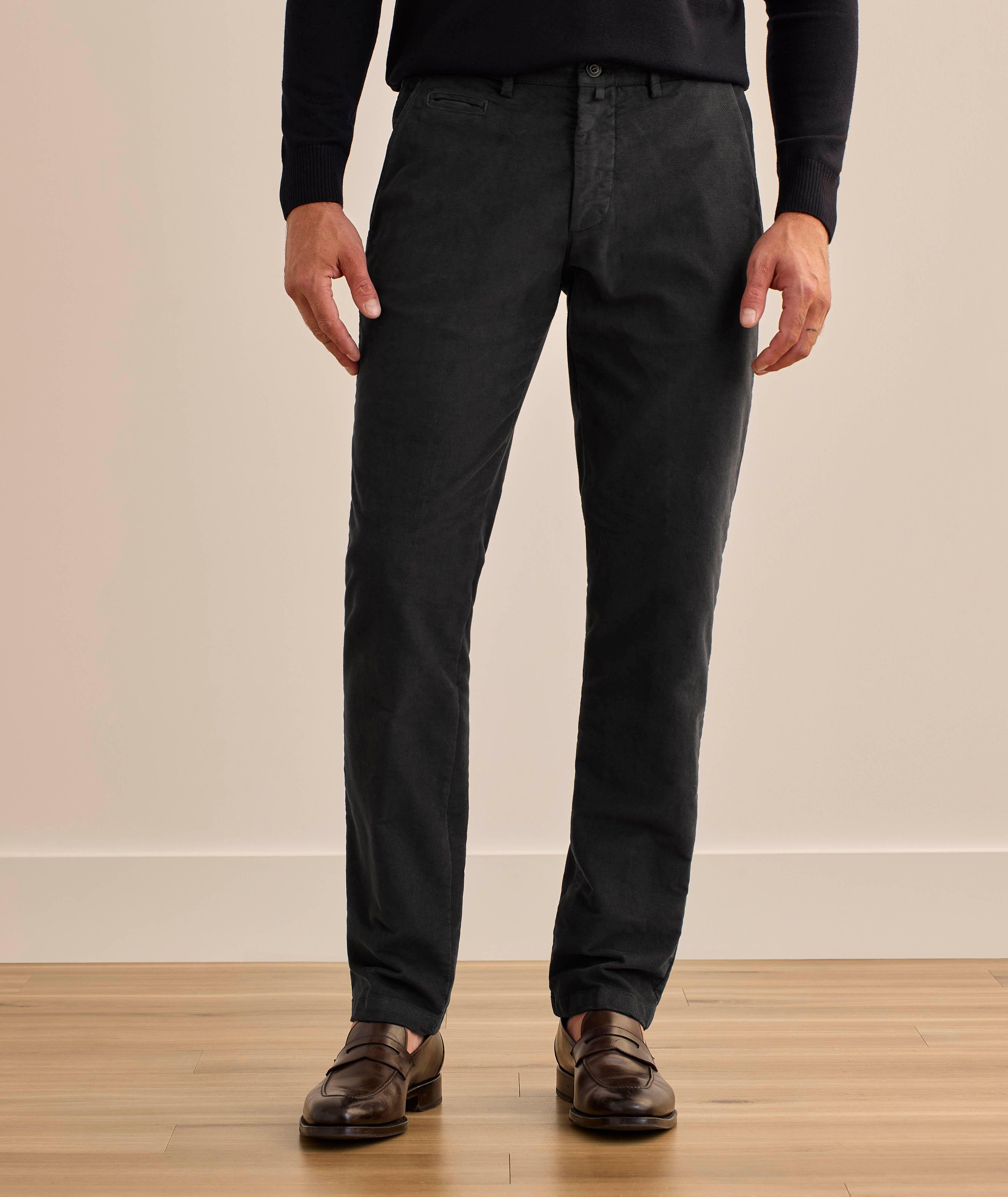 Pantalon slim en coton brossé extensible image 1