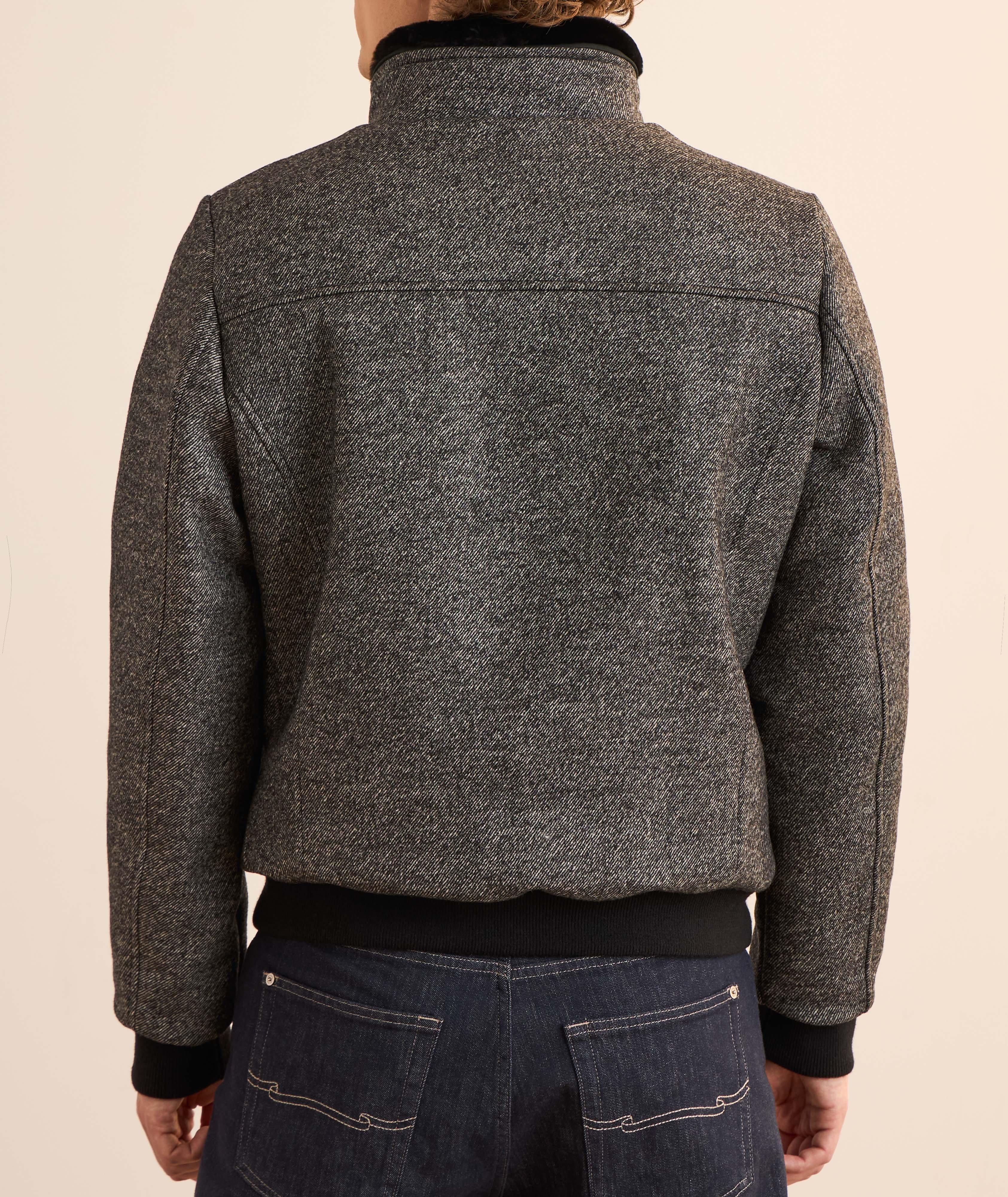 BELLATI-LP Shearling-Trim Down-Filled Bomber image 2