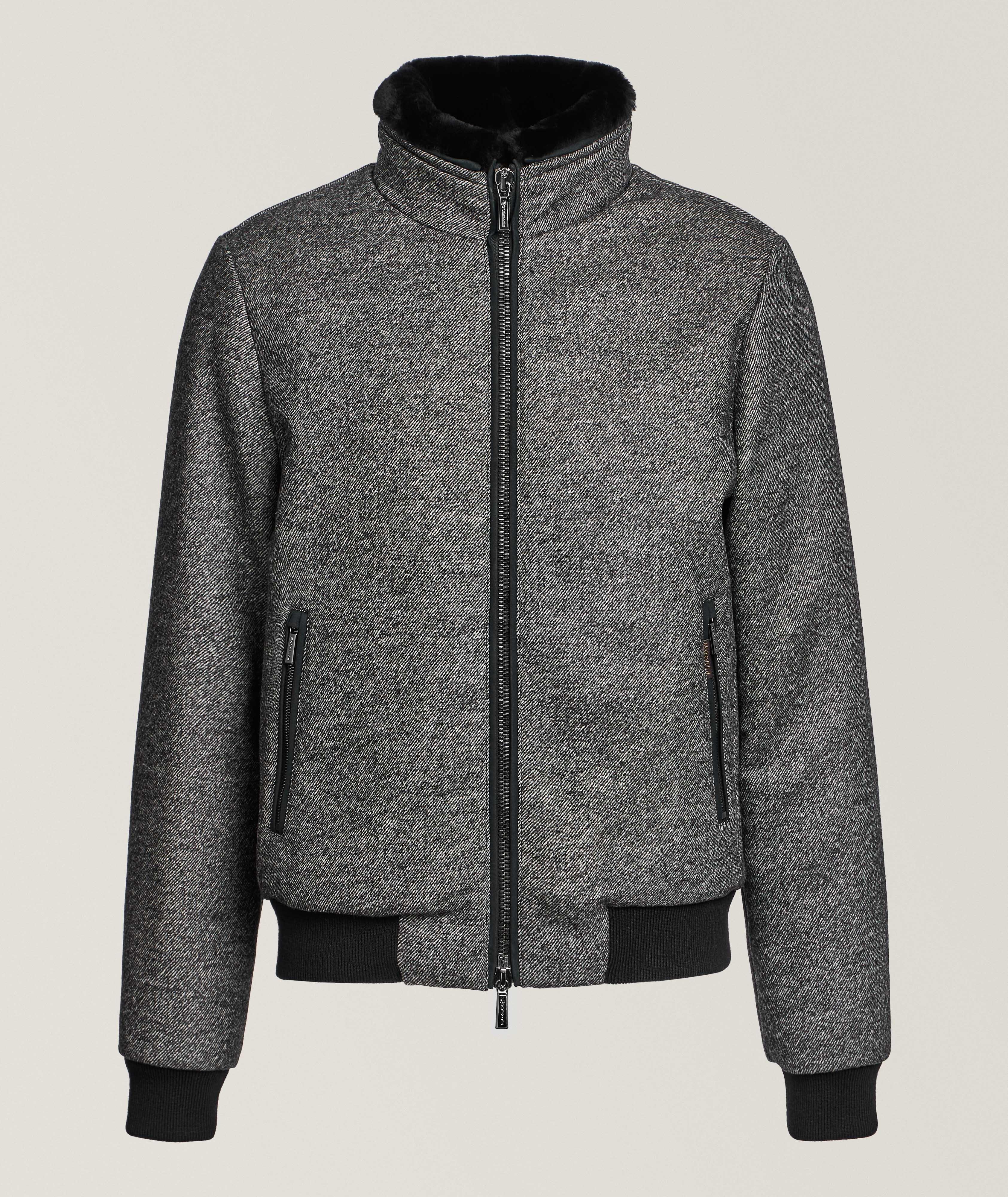 BELLATI-LP Shearling-Trim Down-Filled Bomber image 0