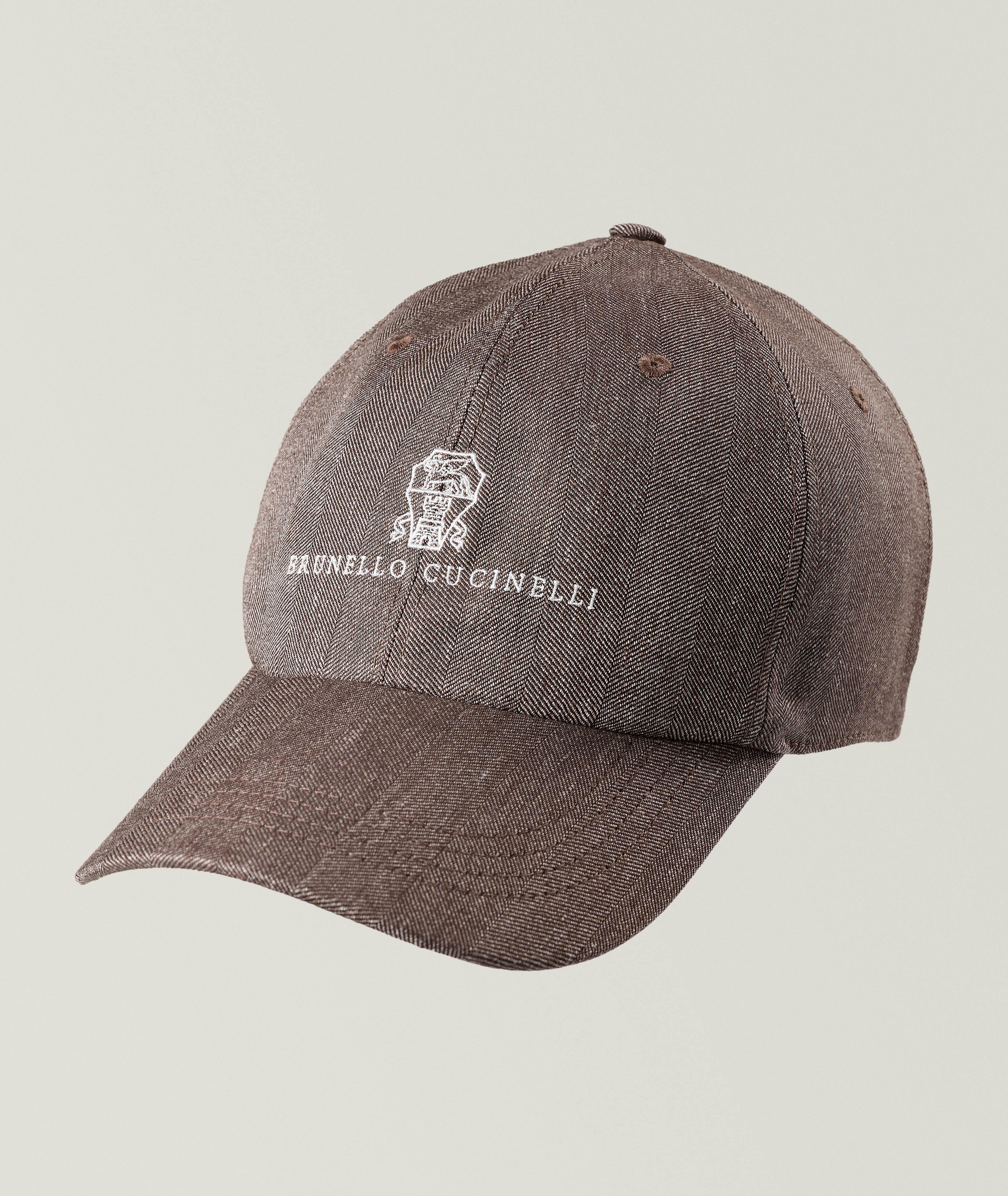 Logo Script Linen-Wool Baseball Cap image 0