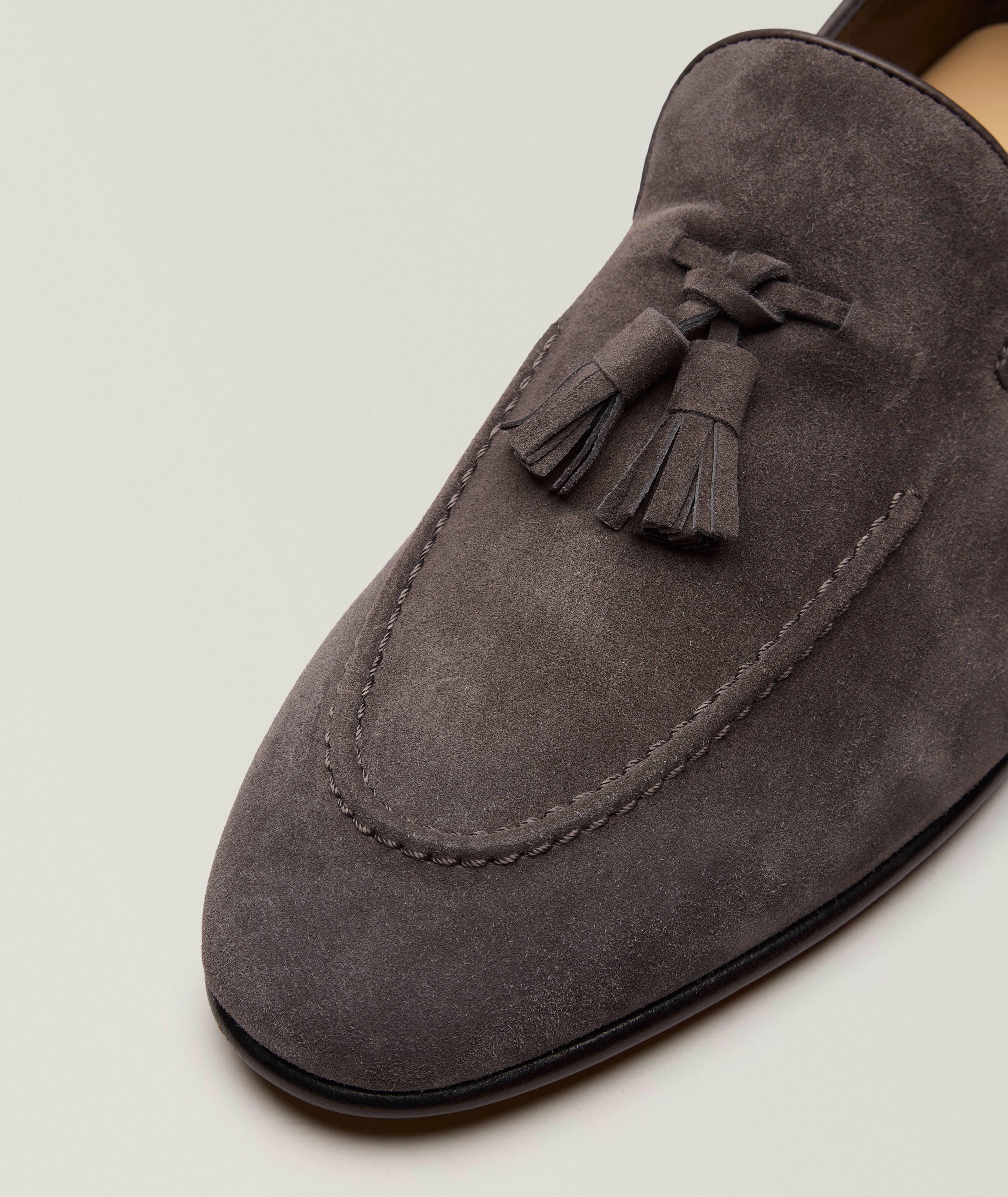 Suede Unlined Tassel Loafers image 2