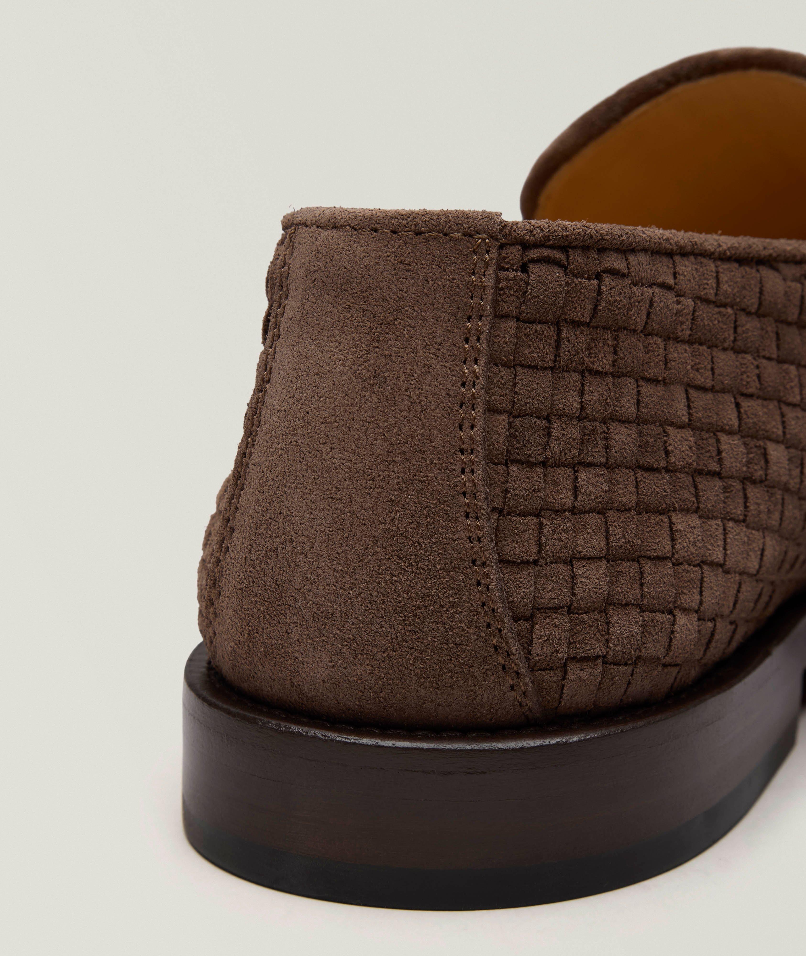 Woven Suede Penny Loafers image 2