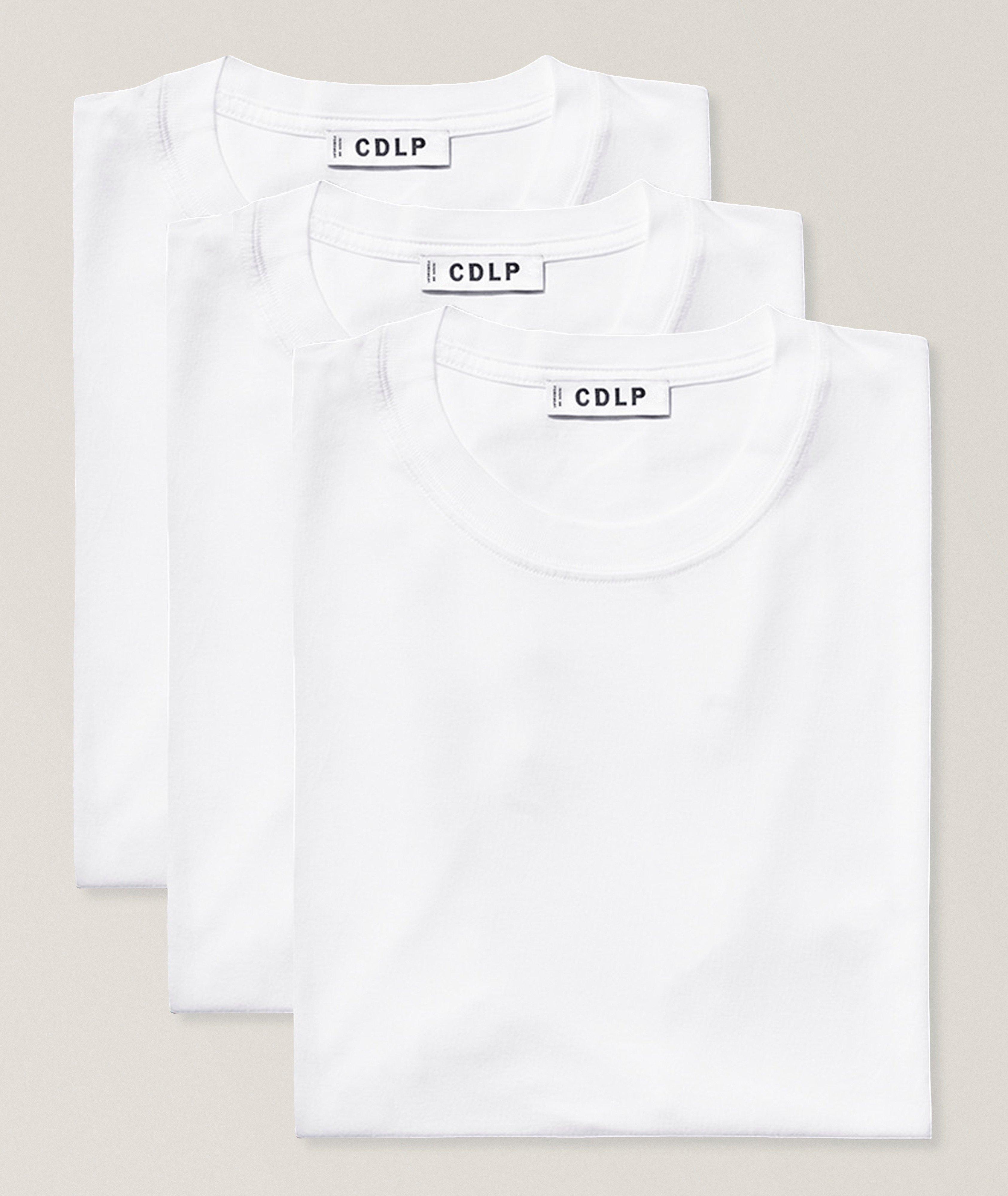 CDLP Lot de trois t-shirts lyocell-pima coton poids moyen