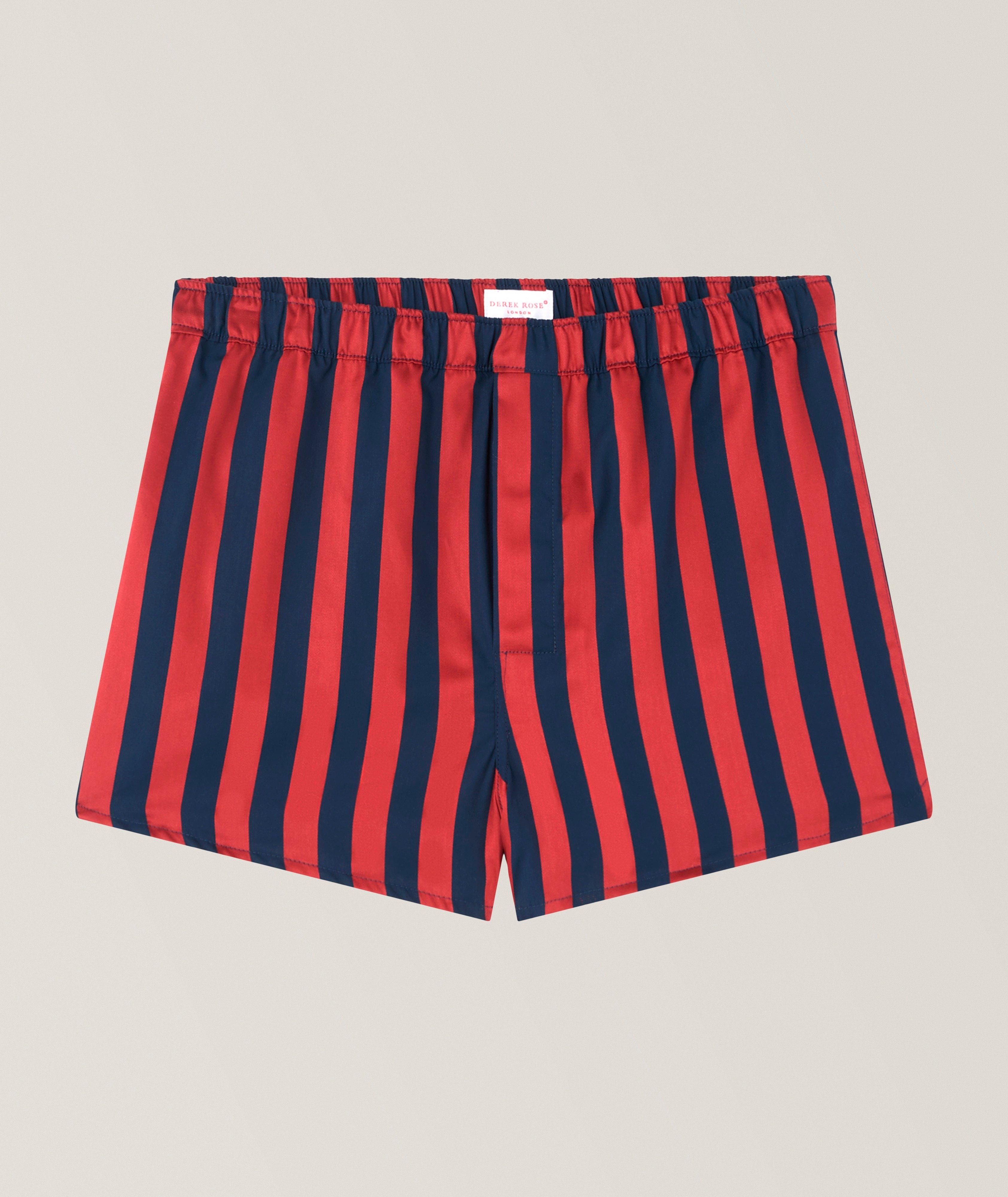 Modern-Fit Striped Cotton Boxers image 0