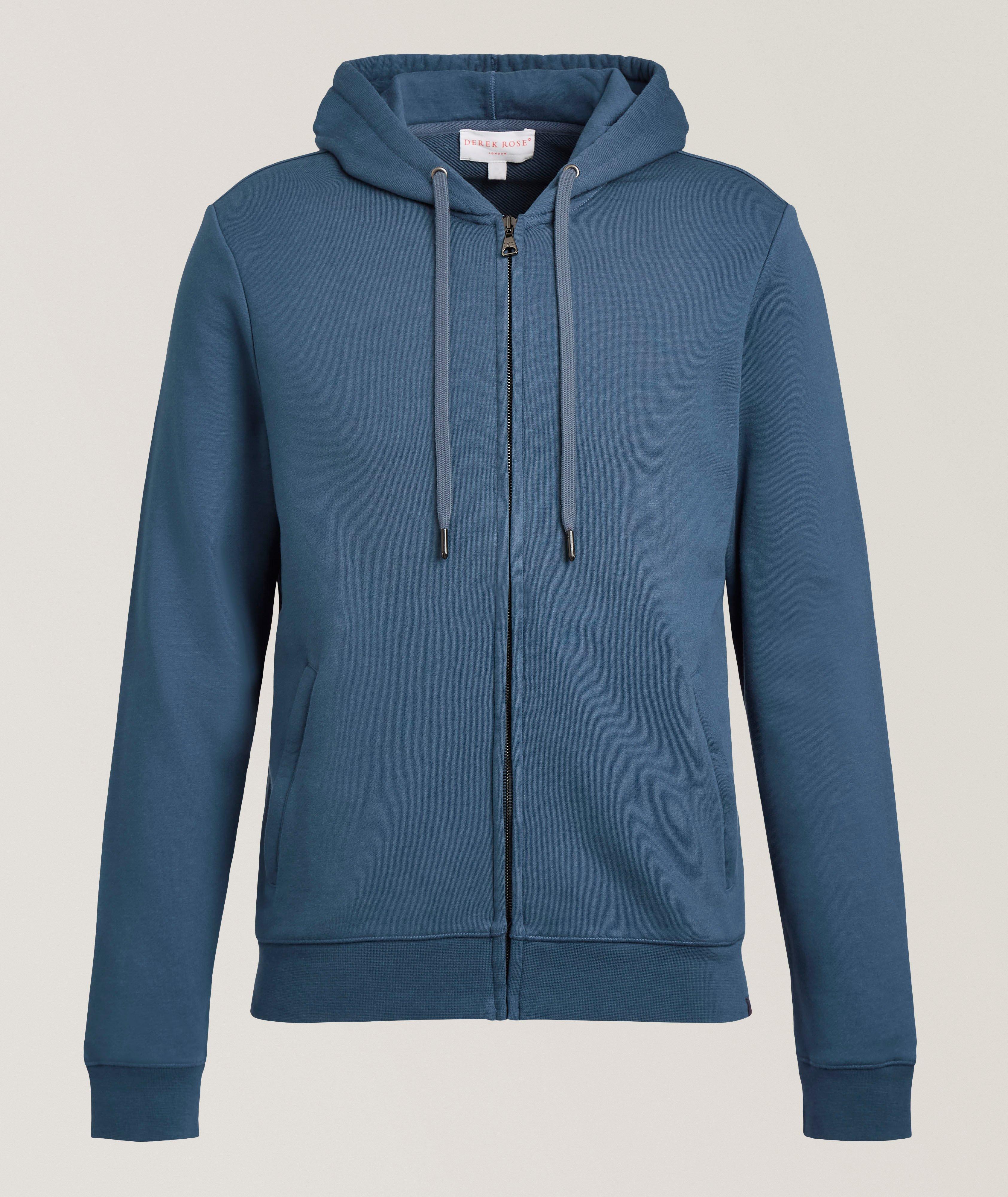 Derek Rose Quinn Cotton-Modal Loopback Hooded Sweater