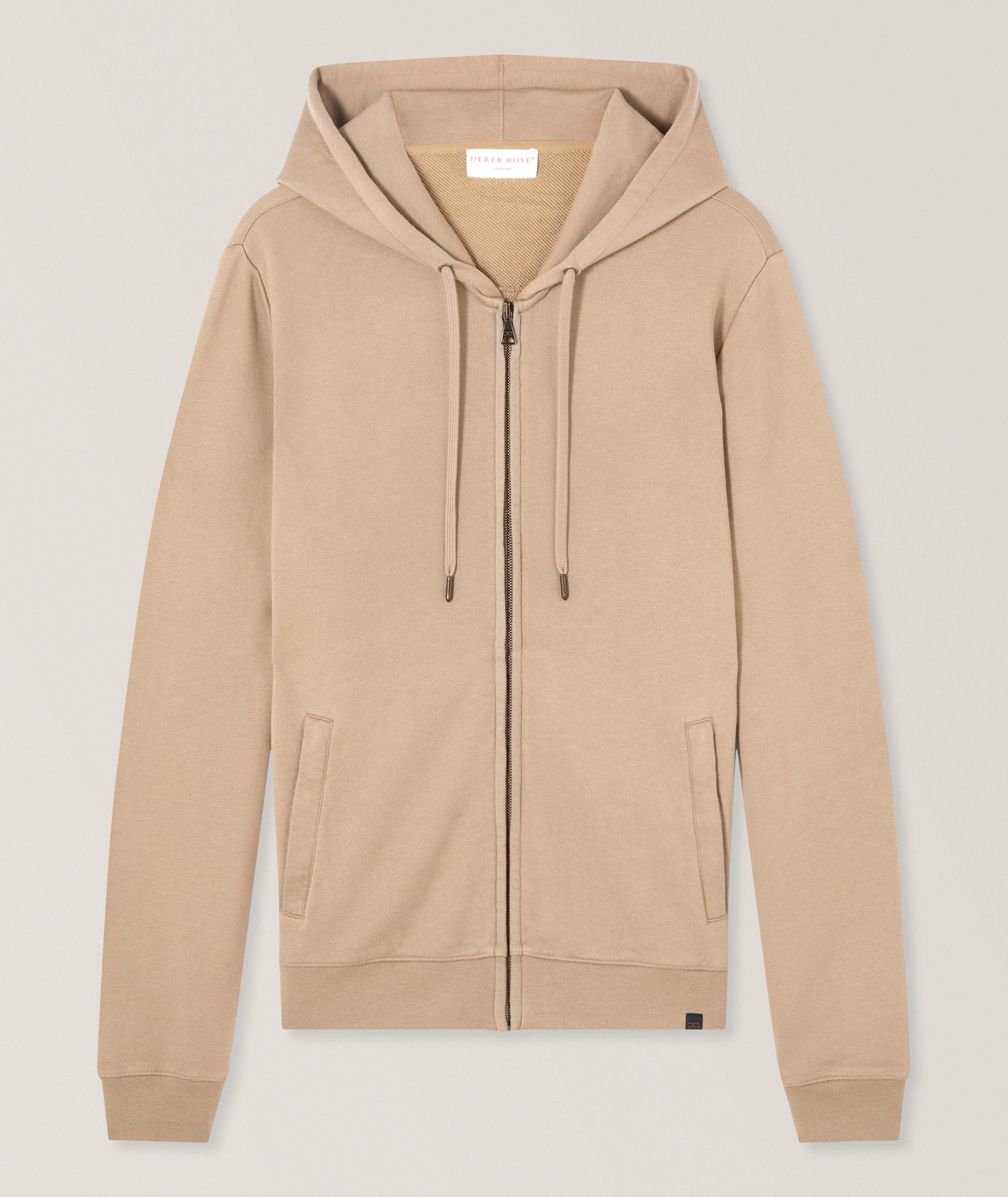 Derek Rose Quinn Cotton-Modal Loopback Hooded Sweater