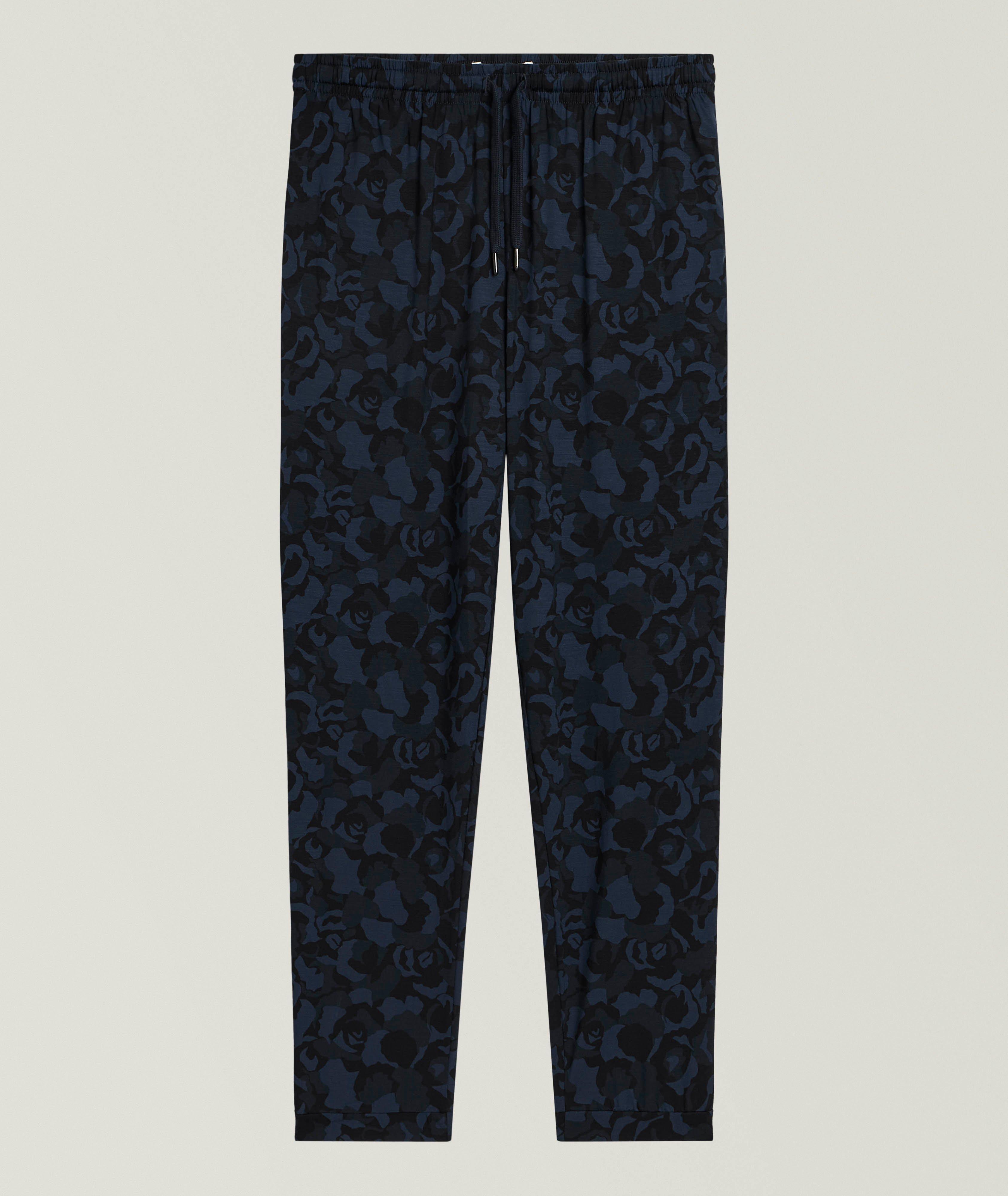 Derek Rose London Floral Camo Micro-Modal Track Pants