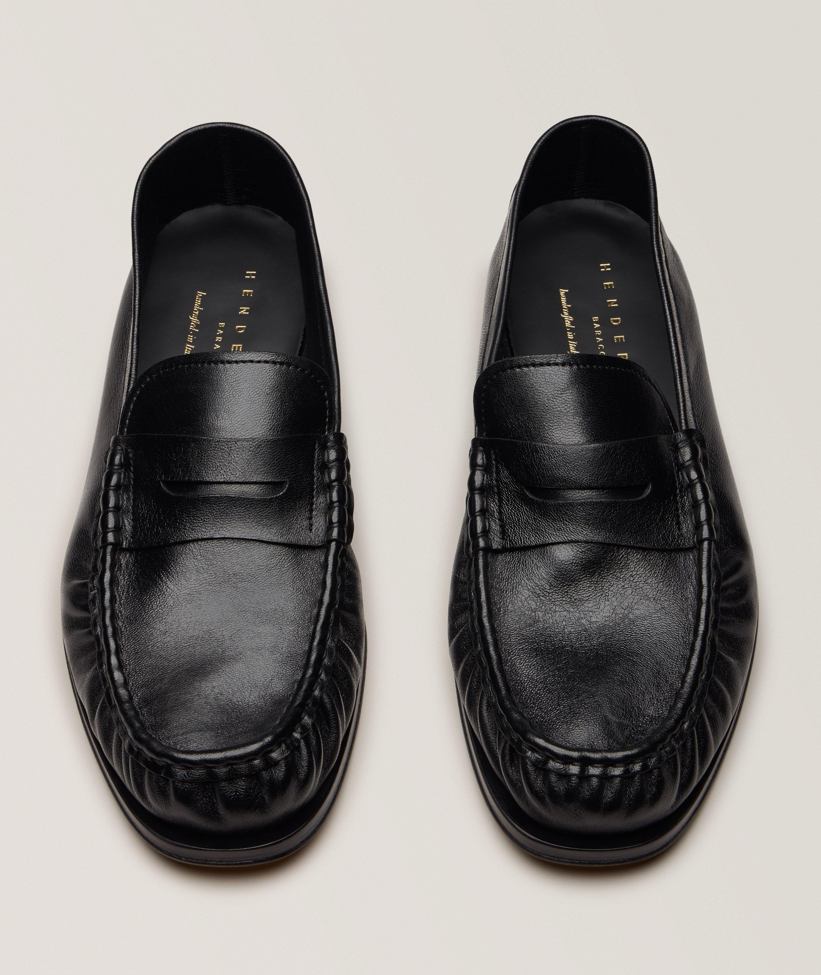 Flâneurs penny bout arrondi pincé en cuir image 1