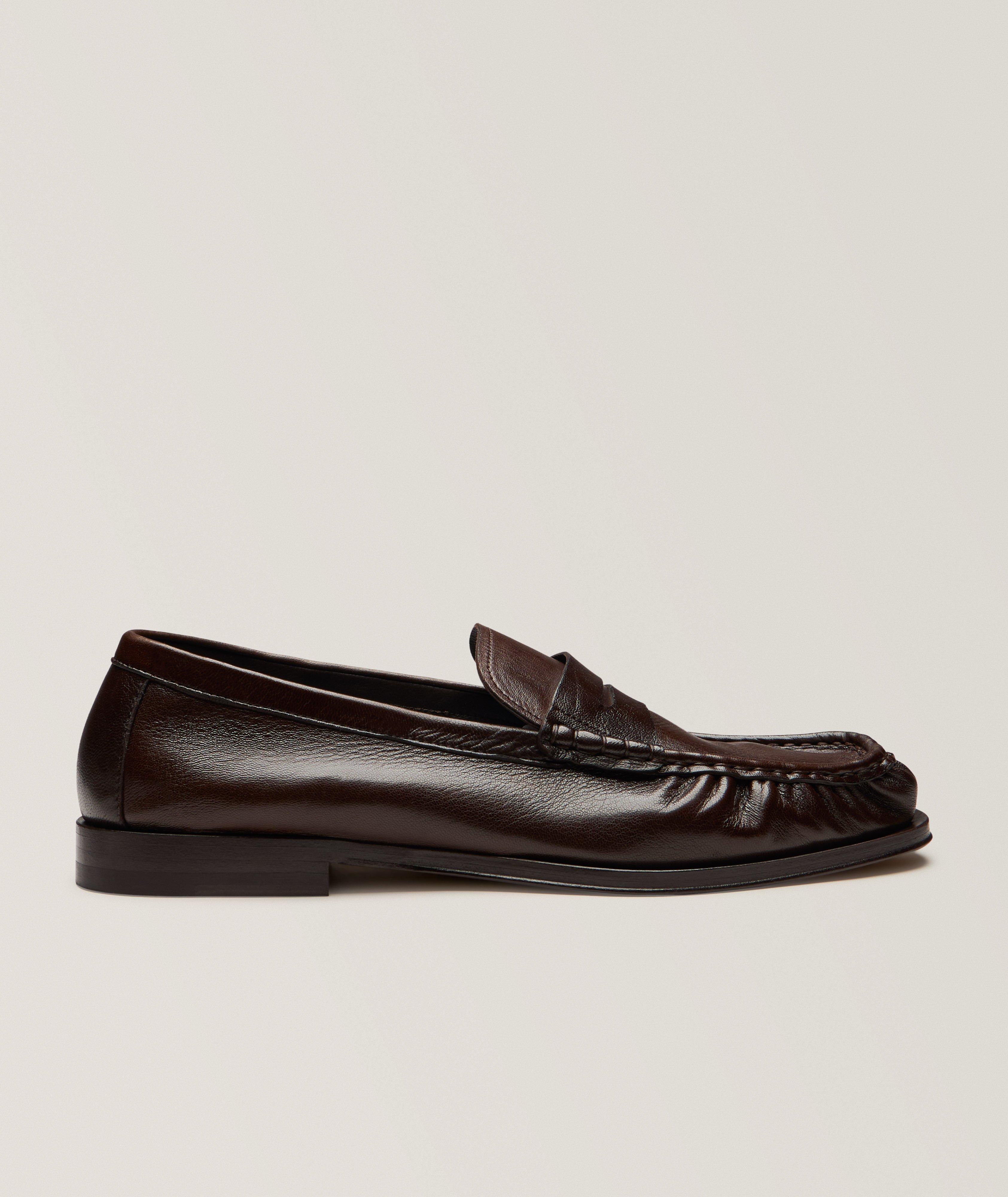 Henderson Leather Pinched Apron Toe Penny Loafers