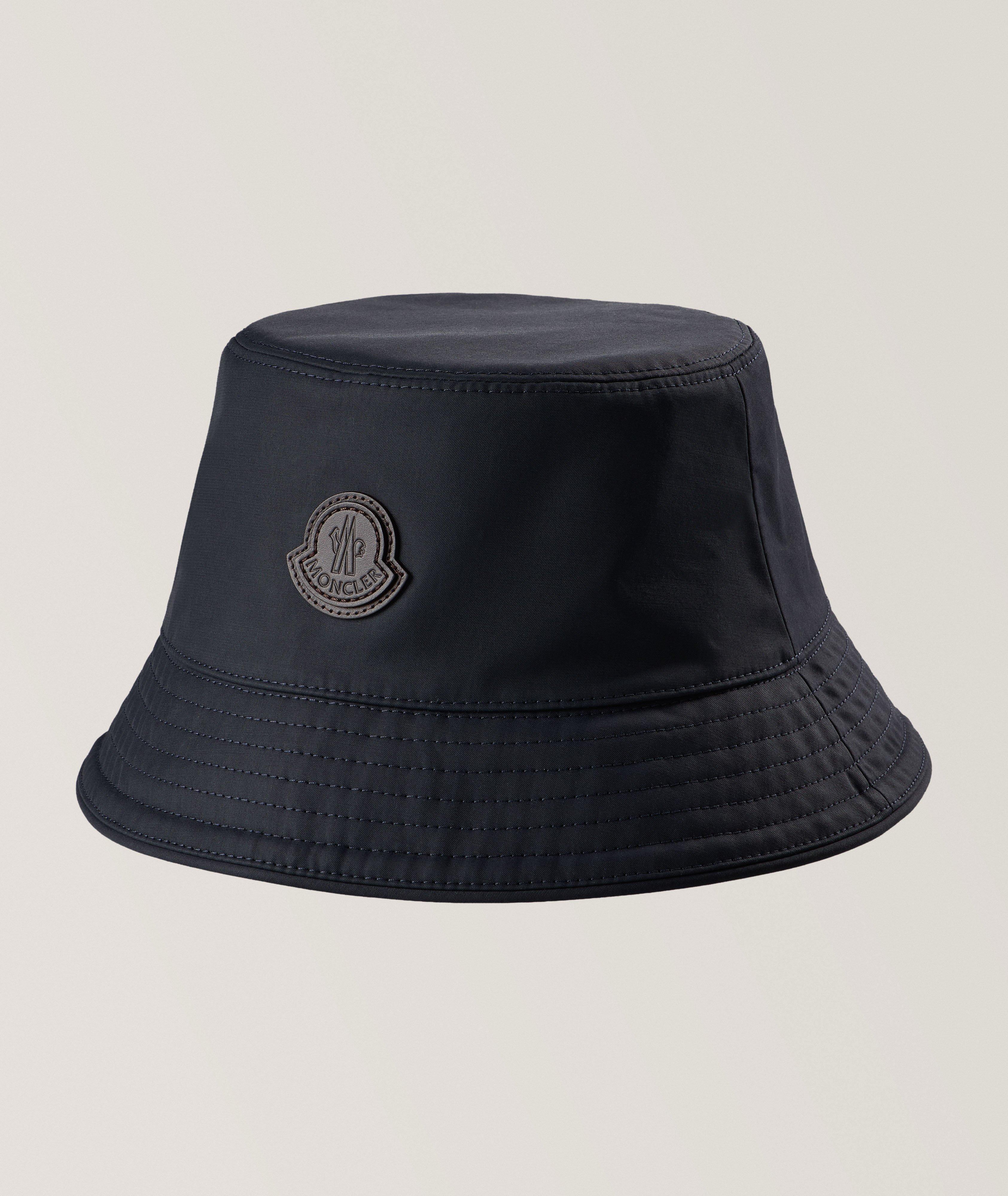 Moncler Cotton-Blend Leather Logo Bucket Hat