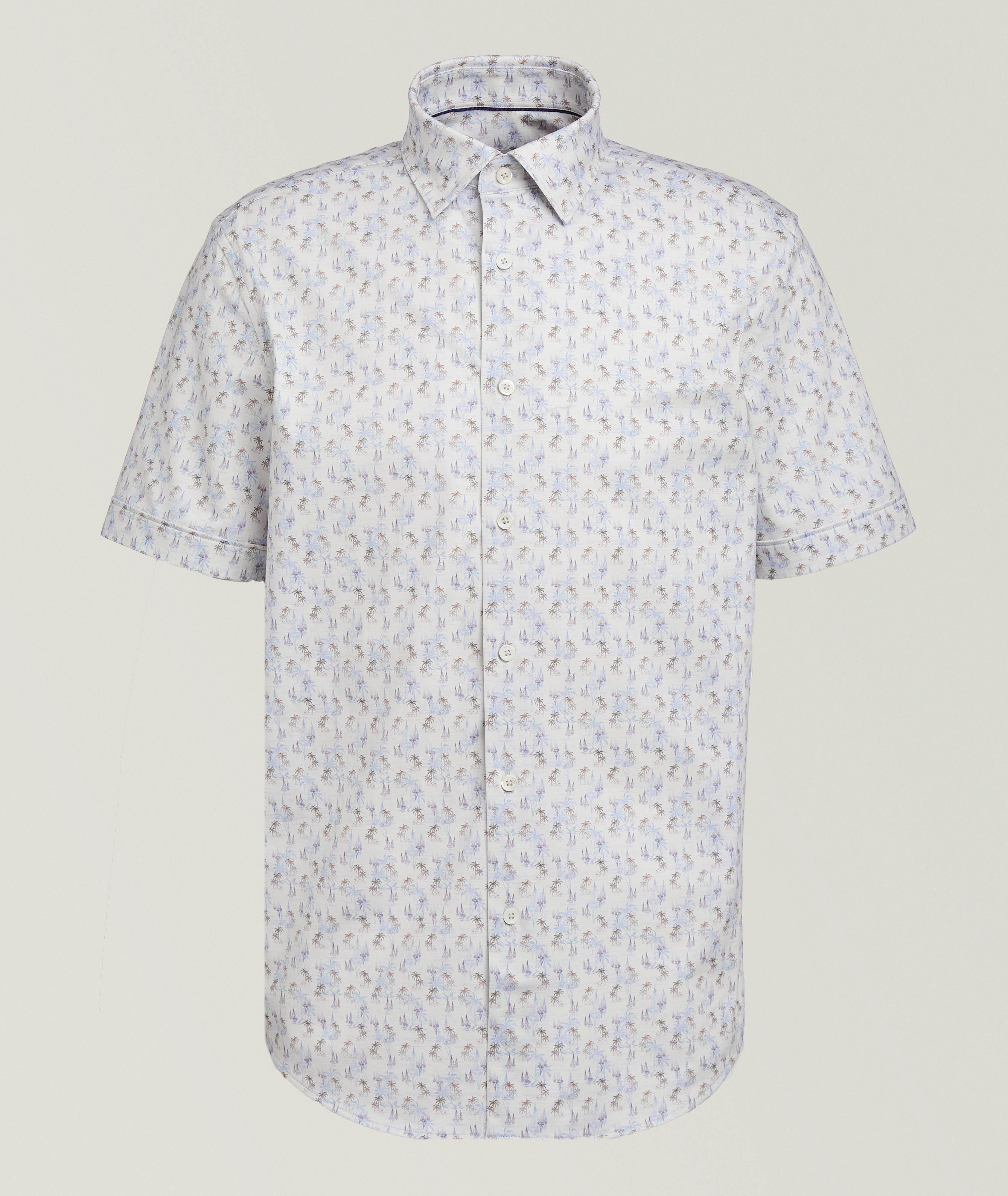 Bugatchi  Miles Sailboat-Print OoohCotton Shirt
