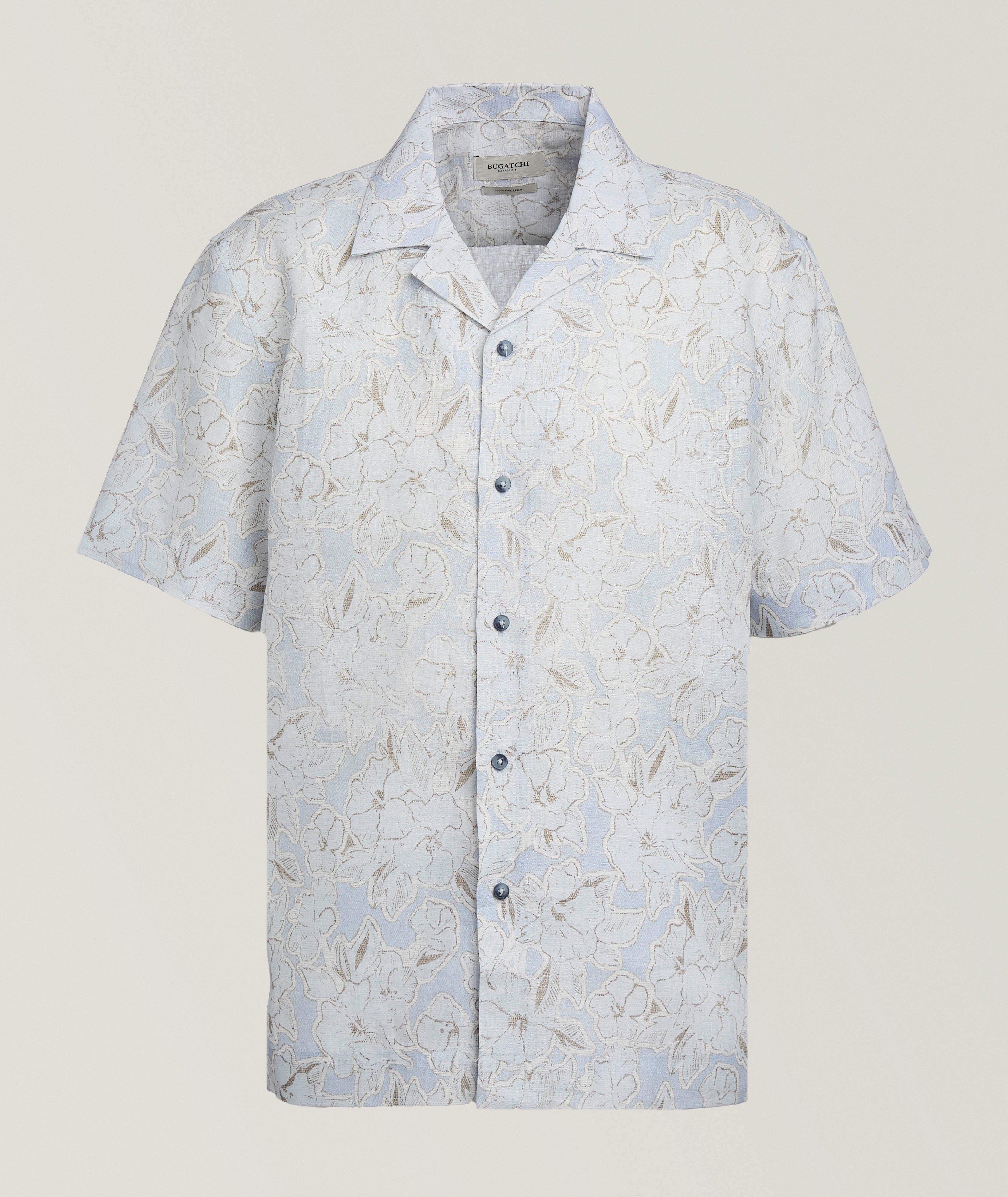 Bugatchi Jackson Floral Linen Camp Shirt