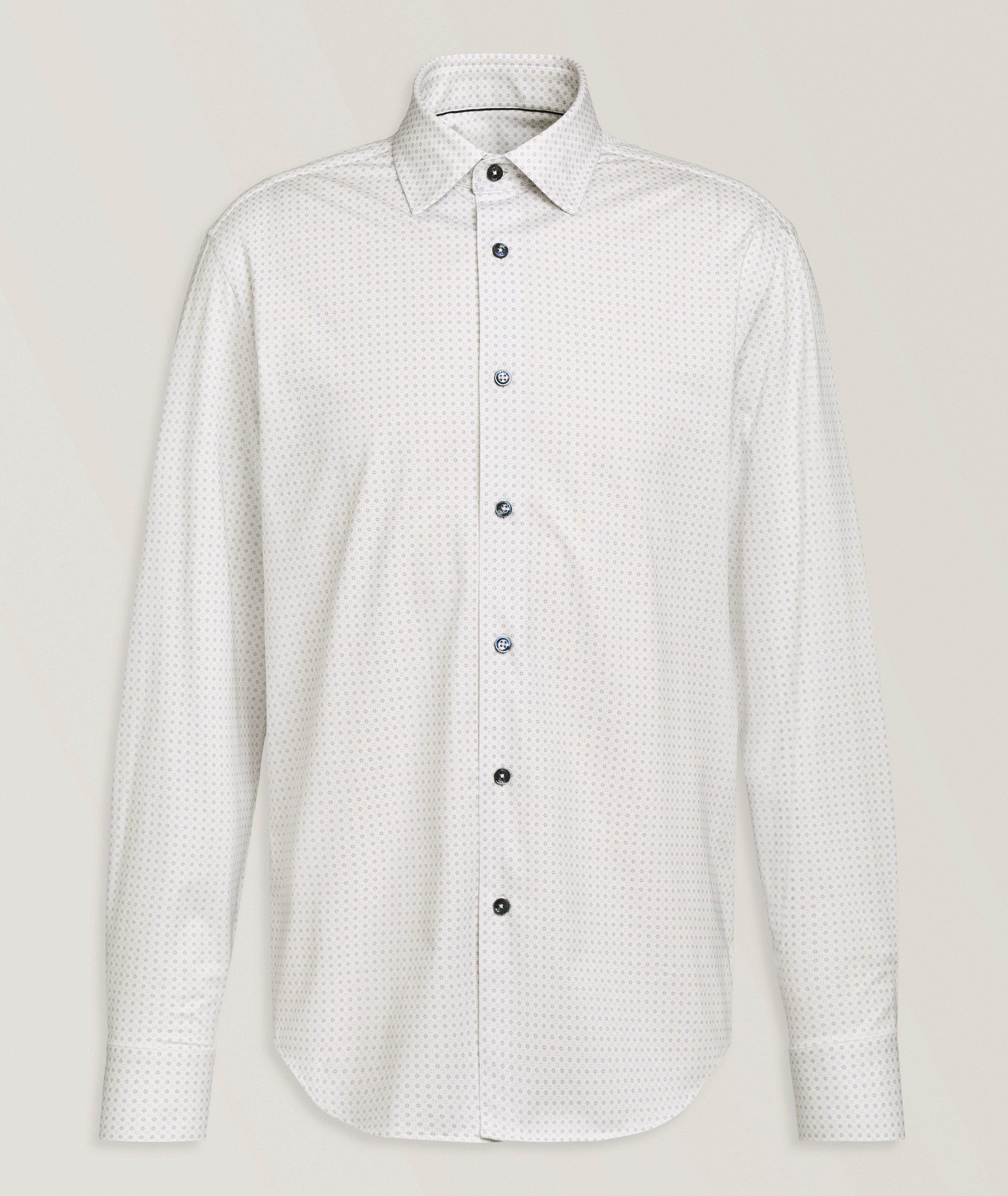 Bugatchi James Micro Geo-Print OoohCotton Shirt