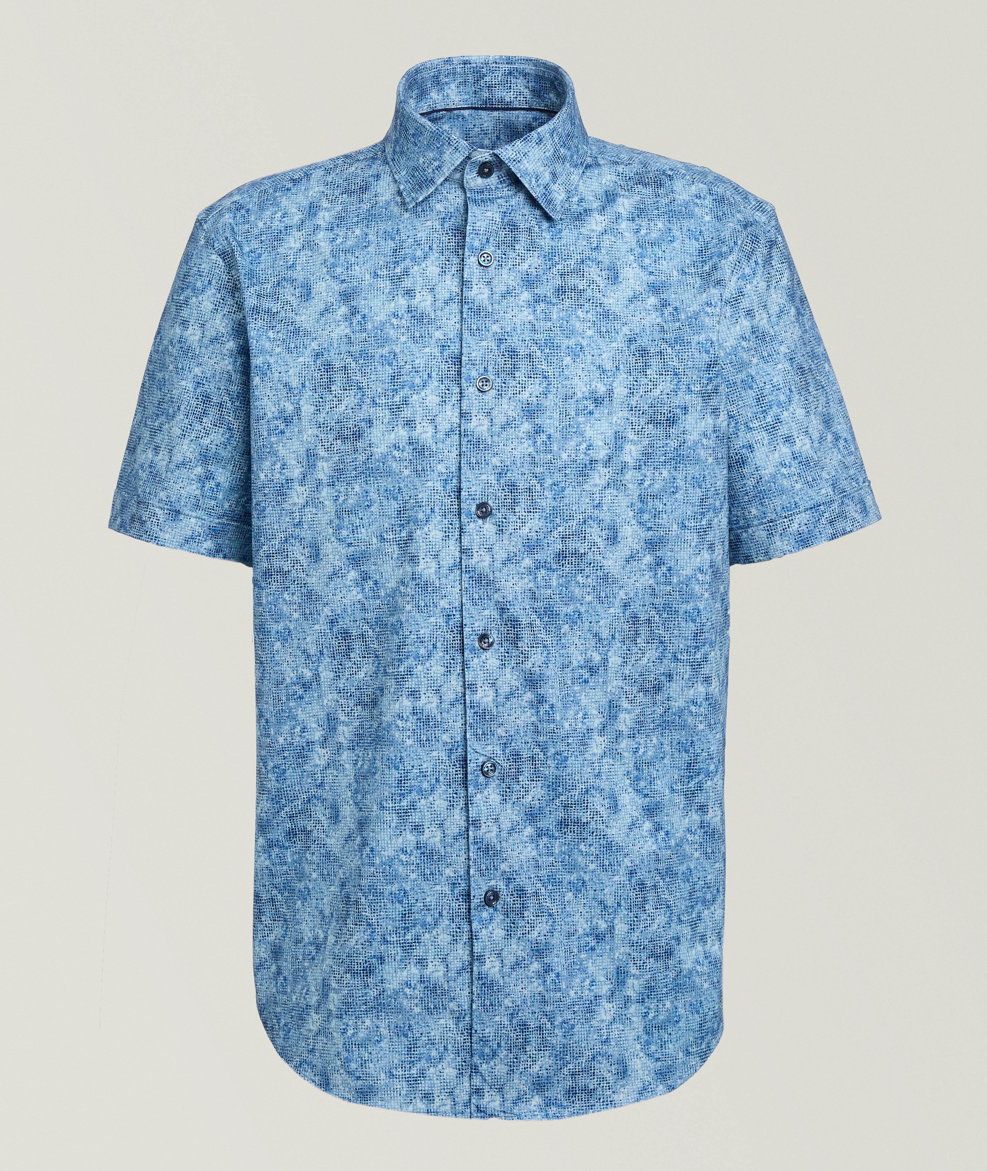 Bugatchi Miles Abstract Grid OoohCotton Shirt