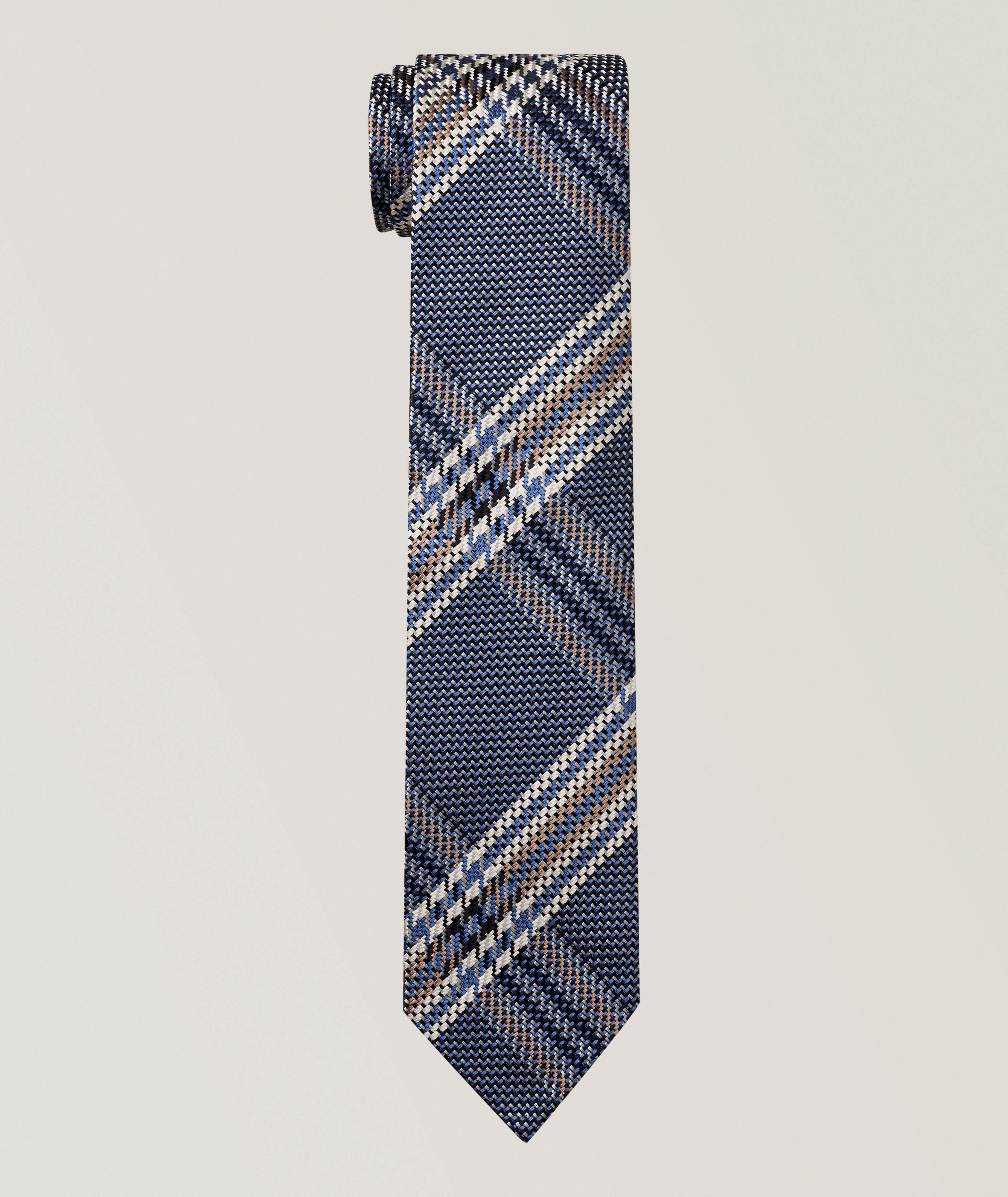 Altea Plaid Untipped Silk Tie 