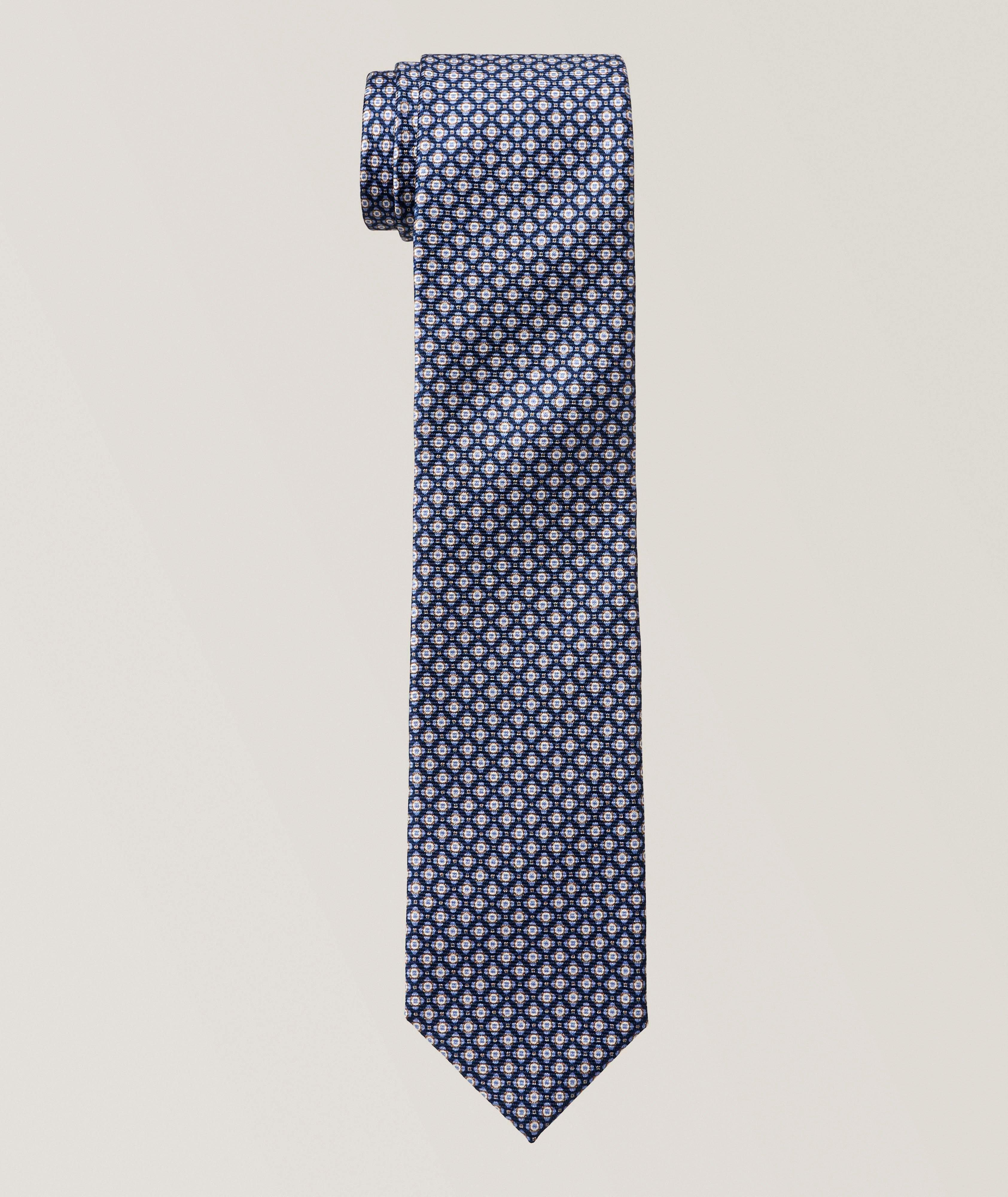Mini-Motif Print Silk Tie  image 0