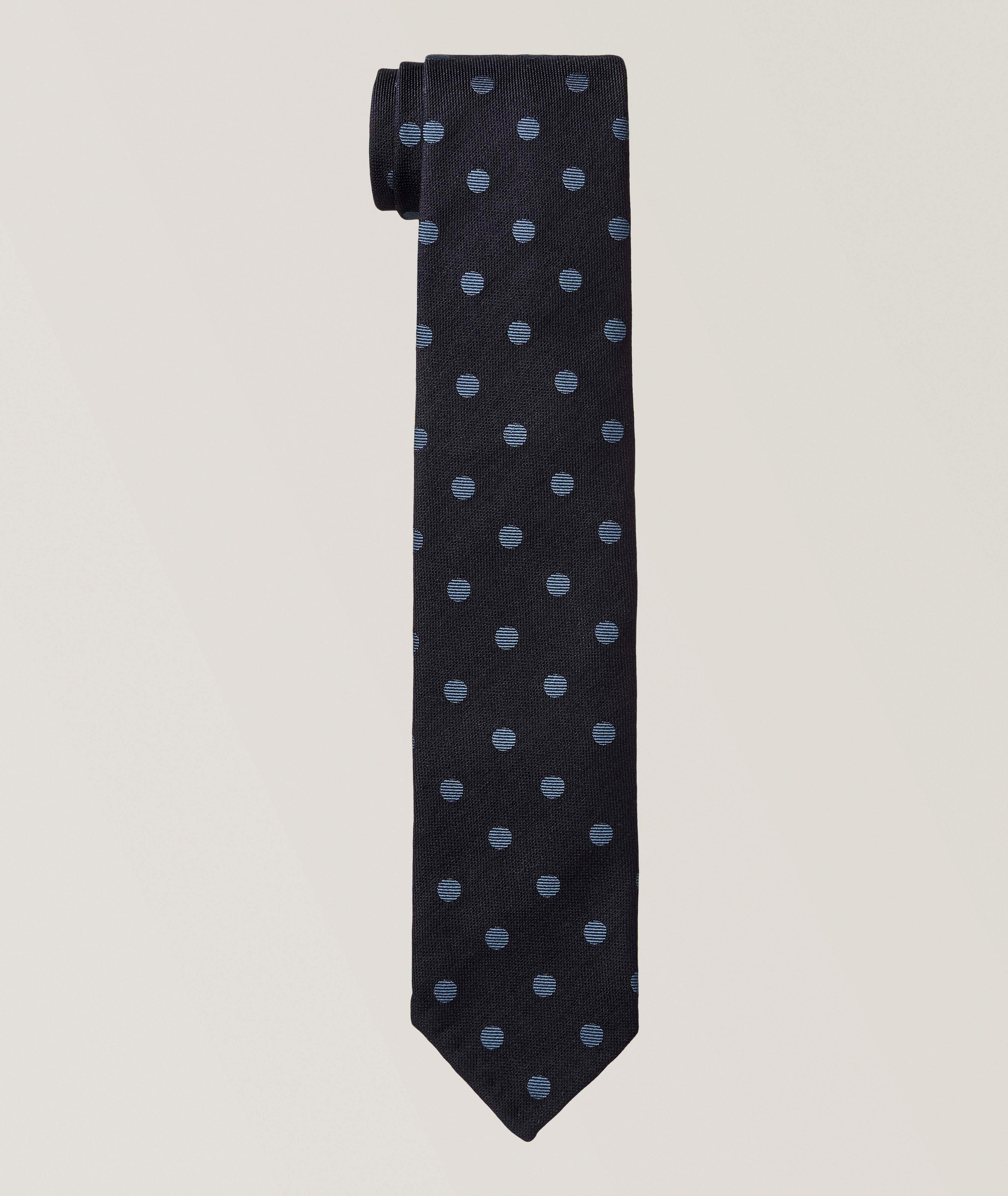 Altea Large Dot Untipped Silk Tie 