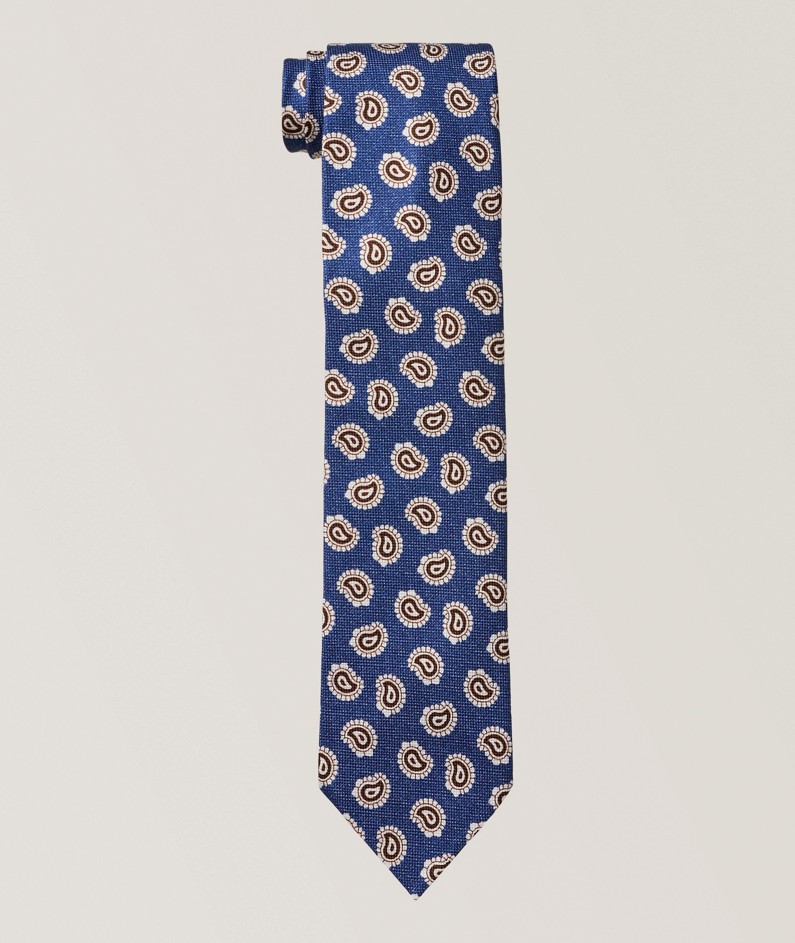 Altea Paisley Untipped Silk Tie 