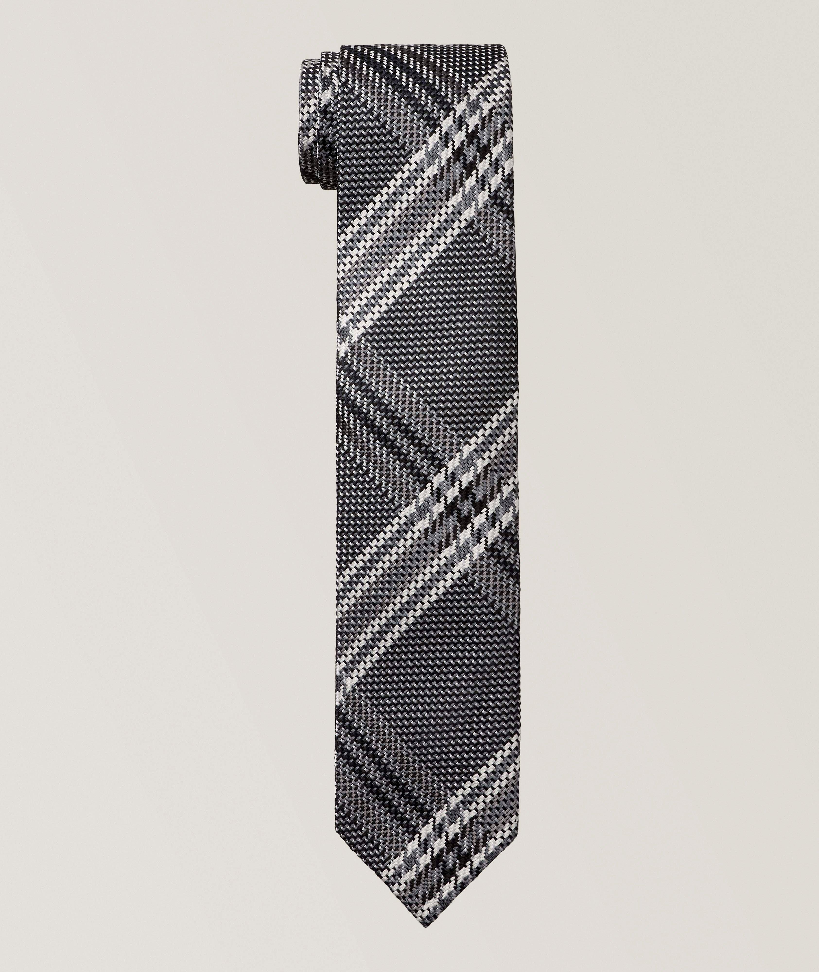 Plaid Untipped Silk Tie  image 0