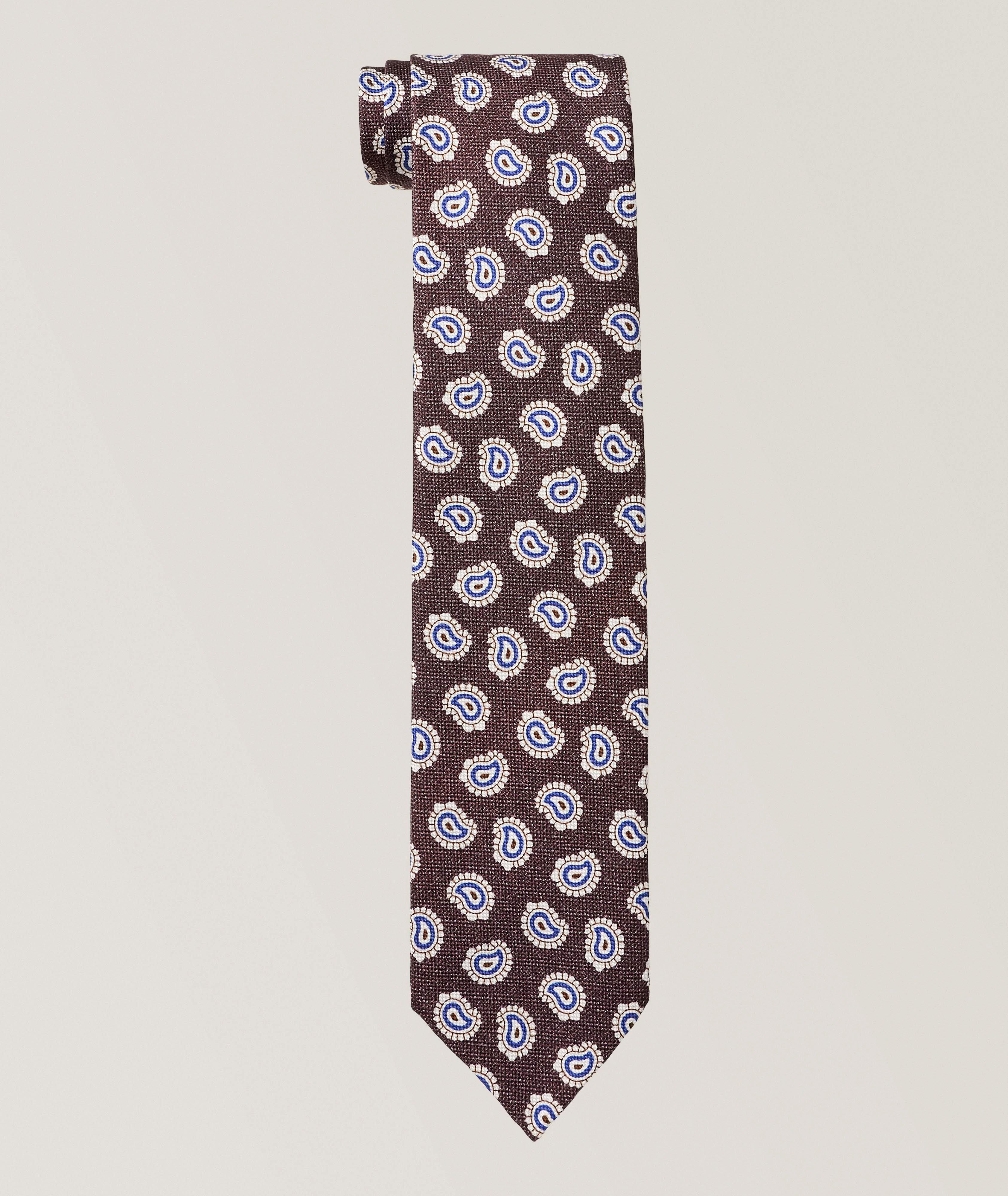 Altea Paisley Untipped Silk Tie 