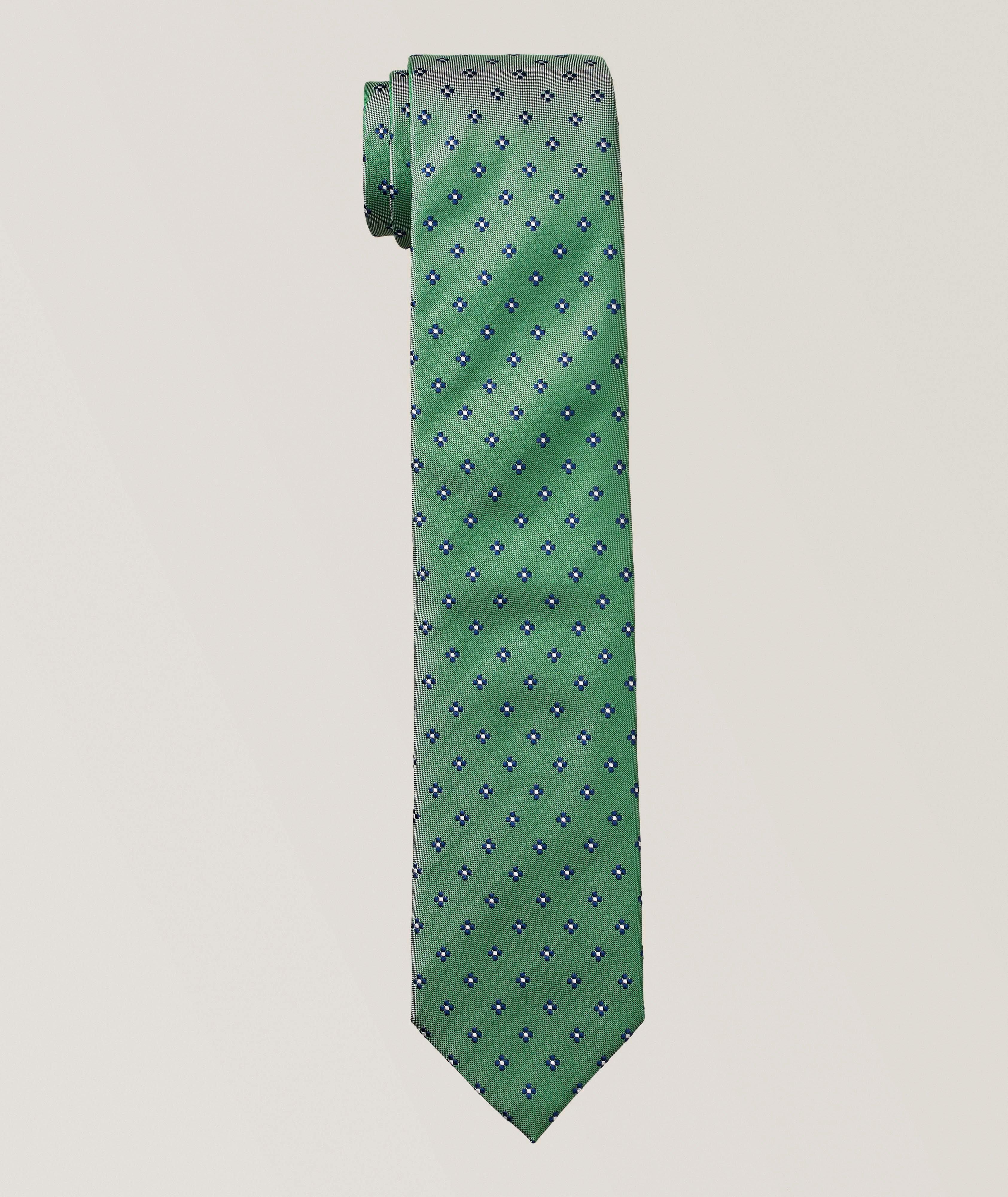 Altea Mini-Floral Dot Silk Tie 