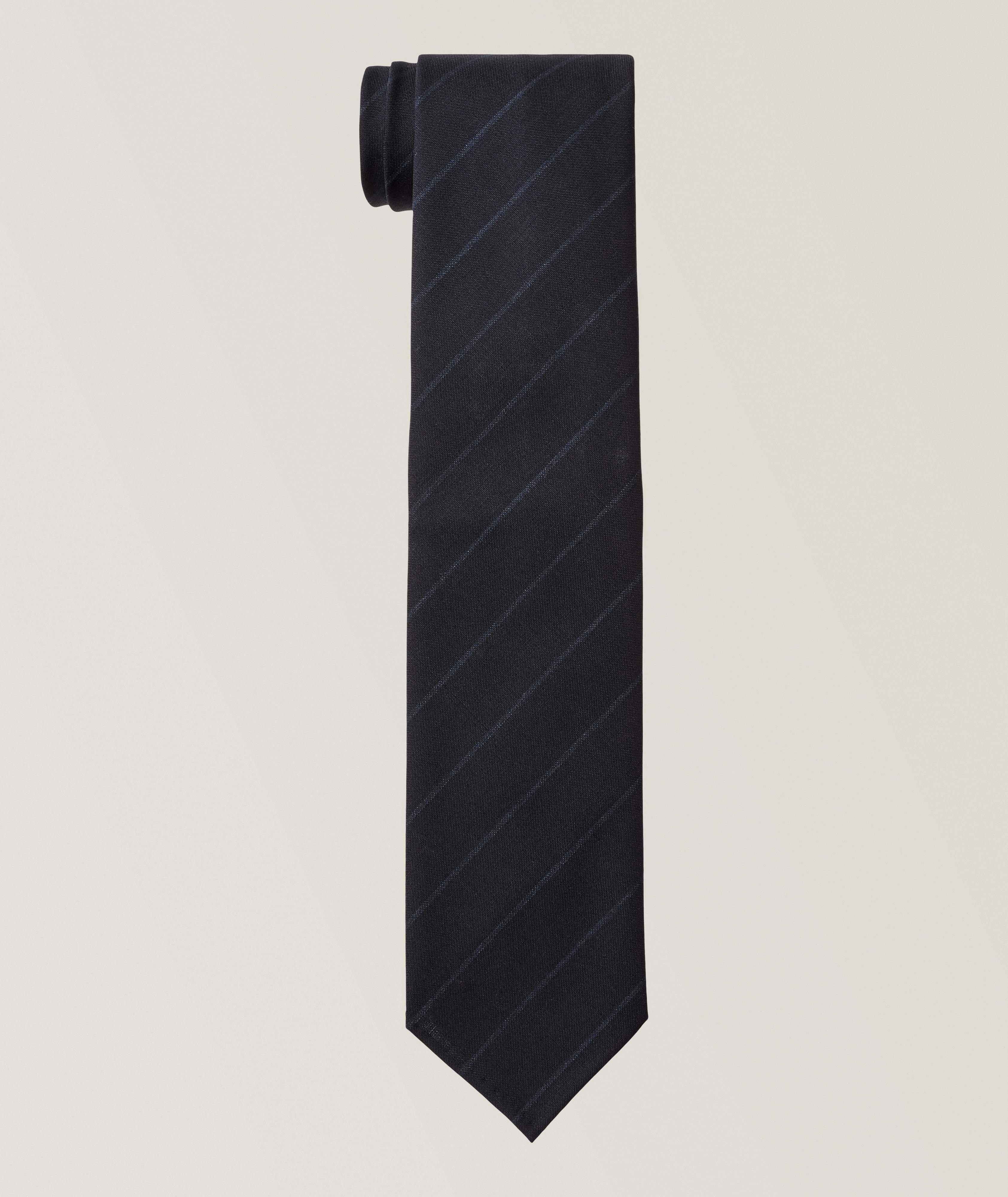 Altea Fine Stripe Untipped Wool Tie 