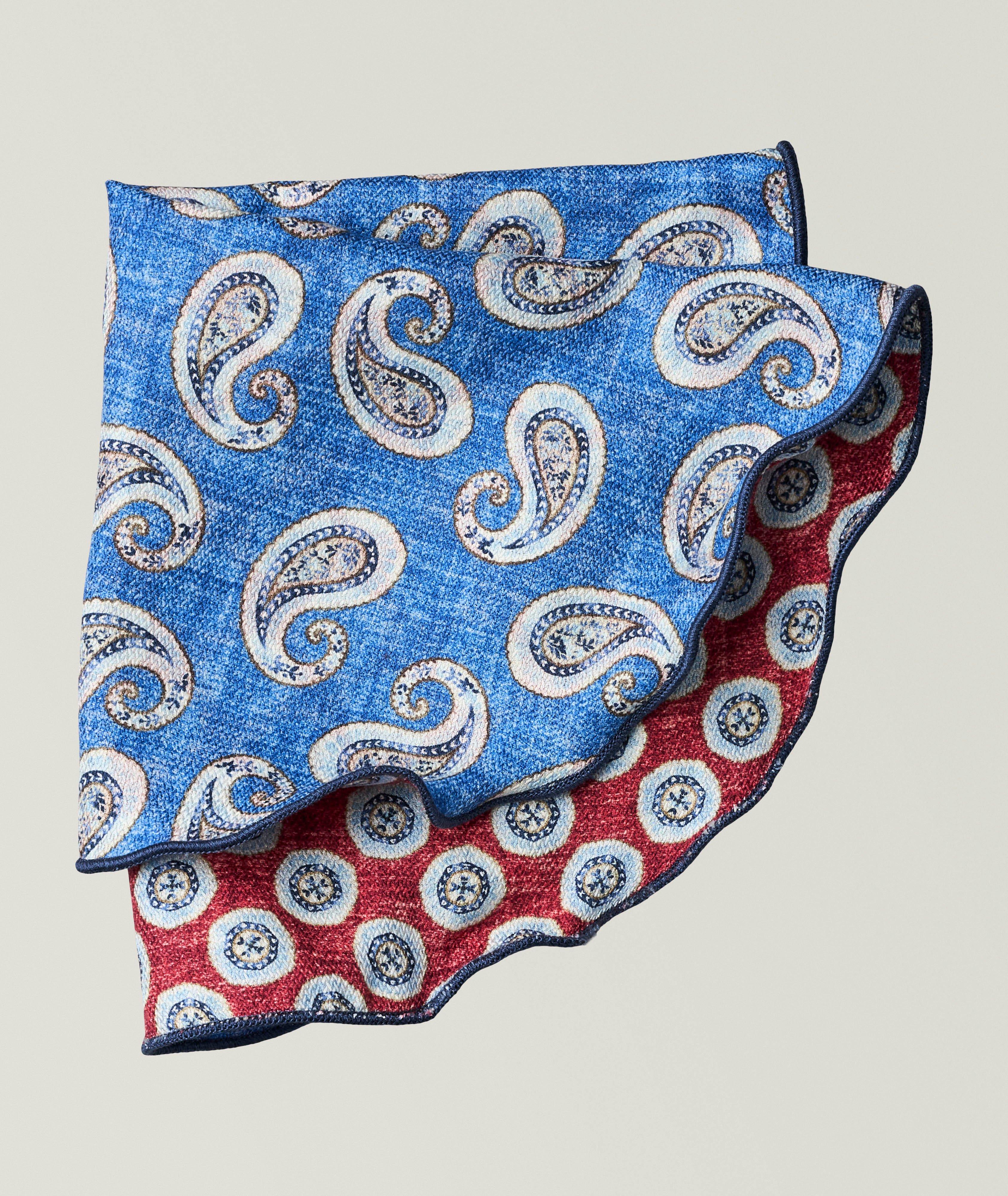 Edward Armah Mouchoir de poche circulaire en paisley-médaillon réversible