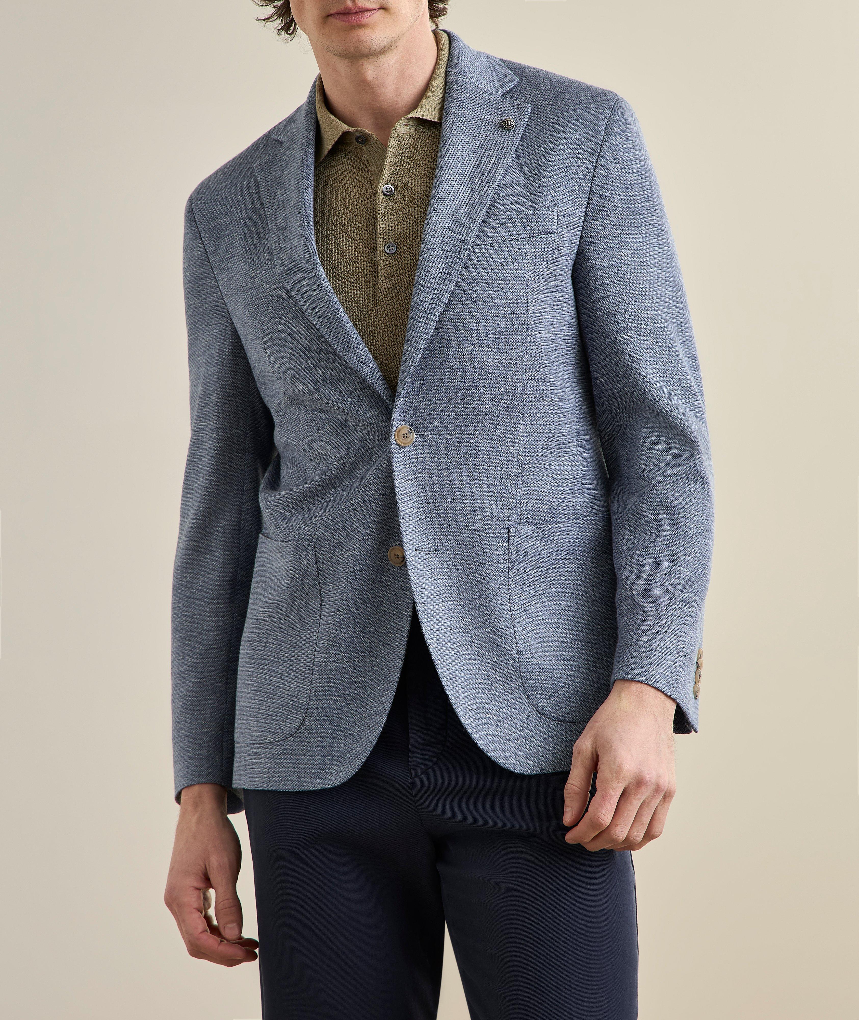 Veston sport laine-soie-lin mélange image 1