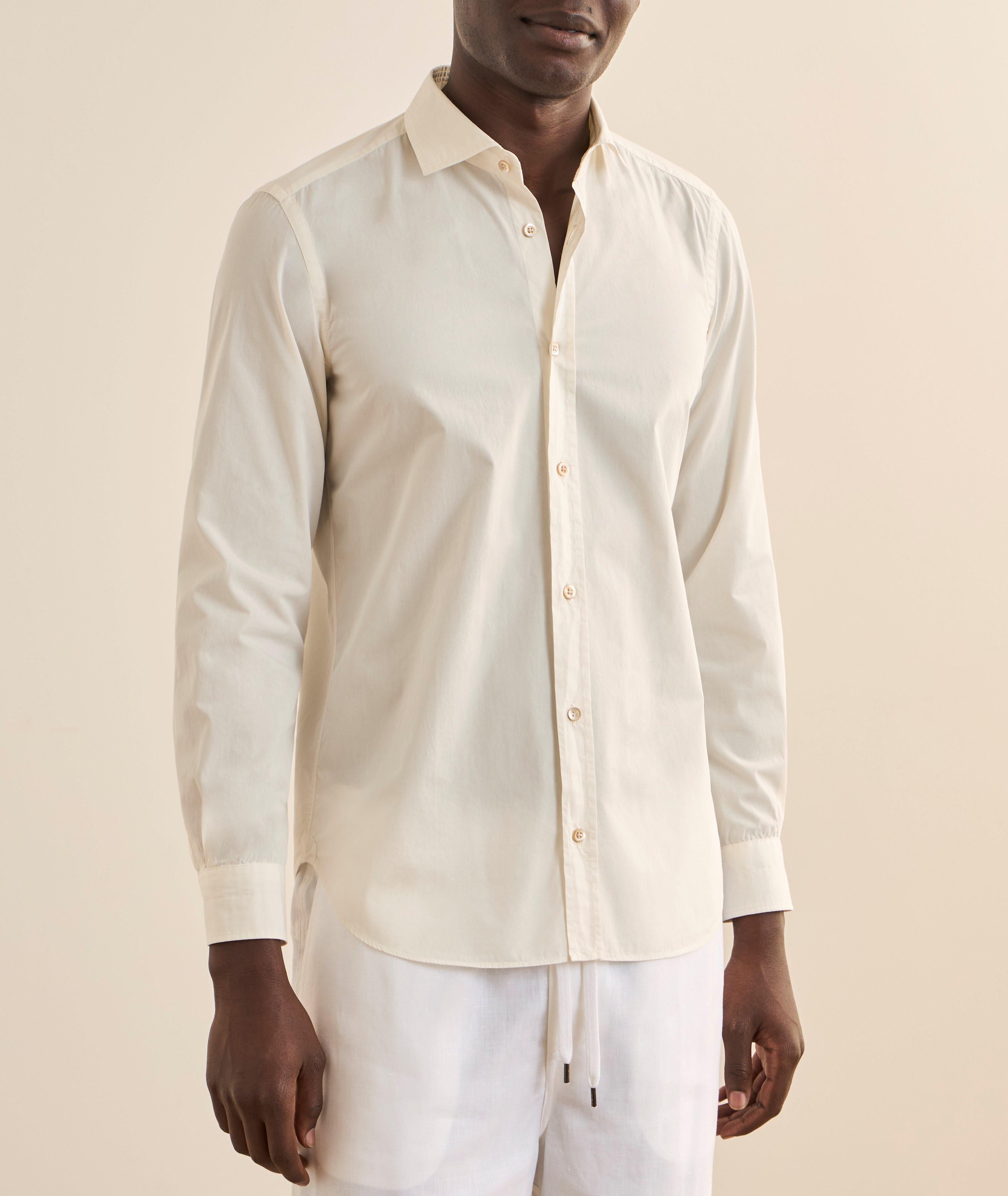 Chemise popeline coton unie image 1