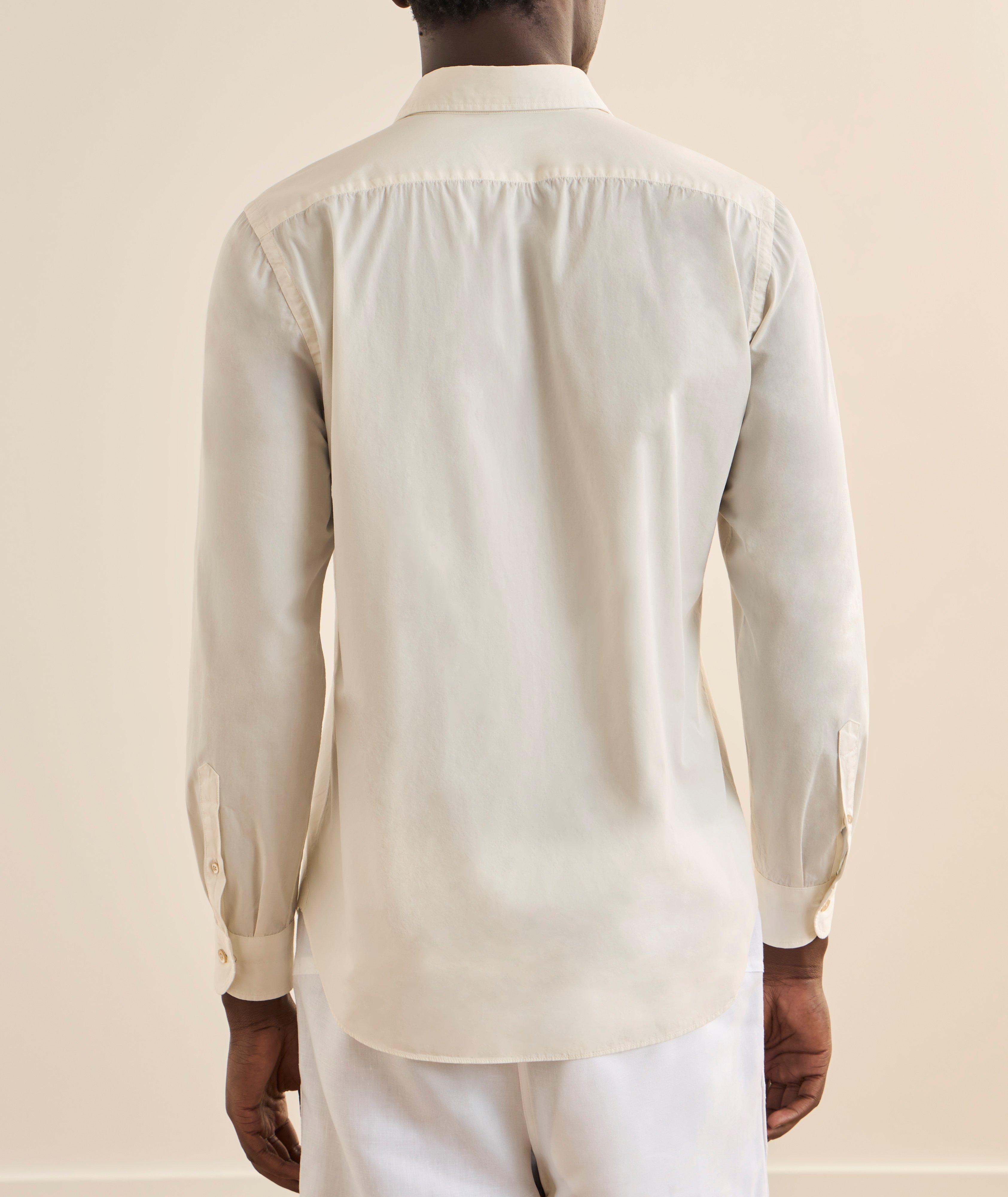 Chemise popeline coton unie image 2
