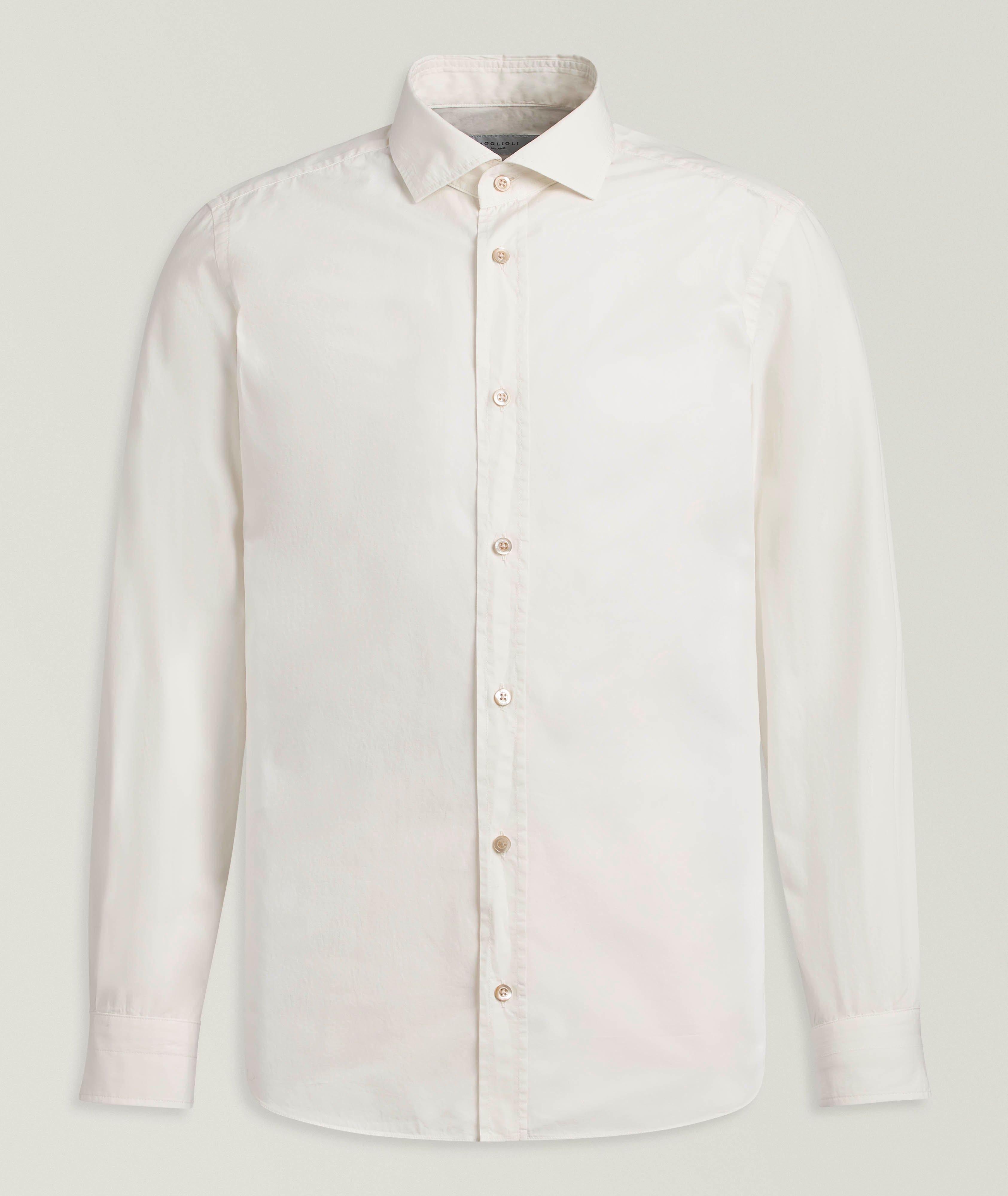Chemise popeline coton unie image 0