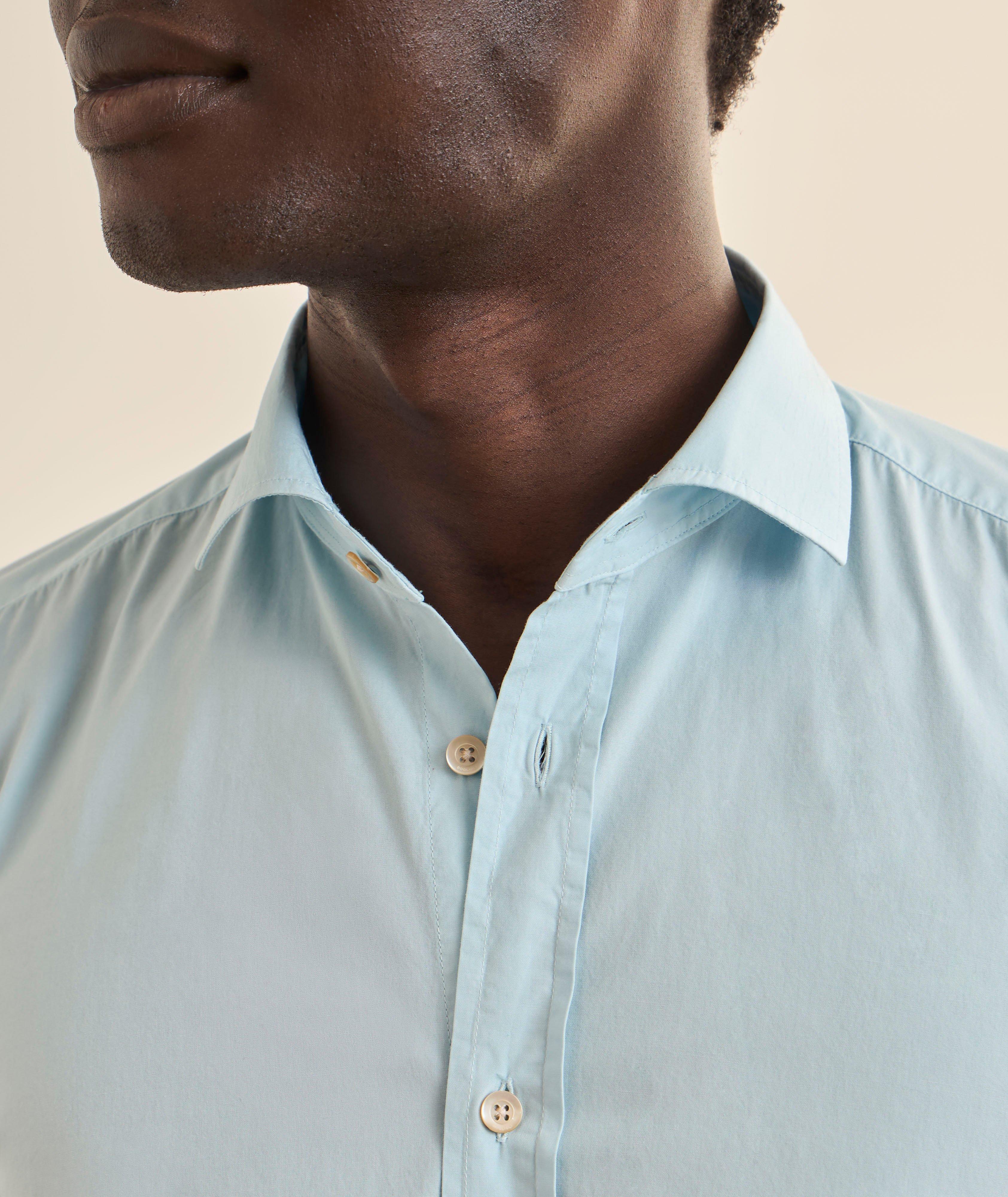 Chemise popeline coton unie image 3