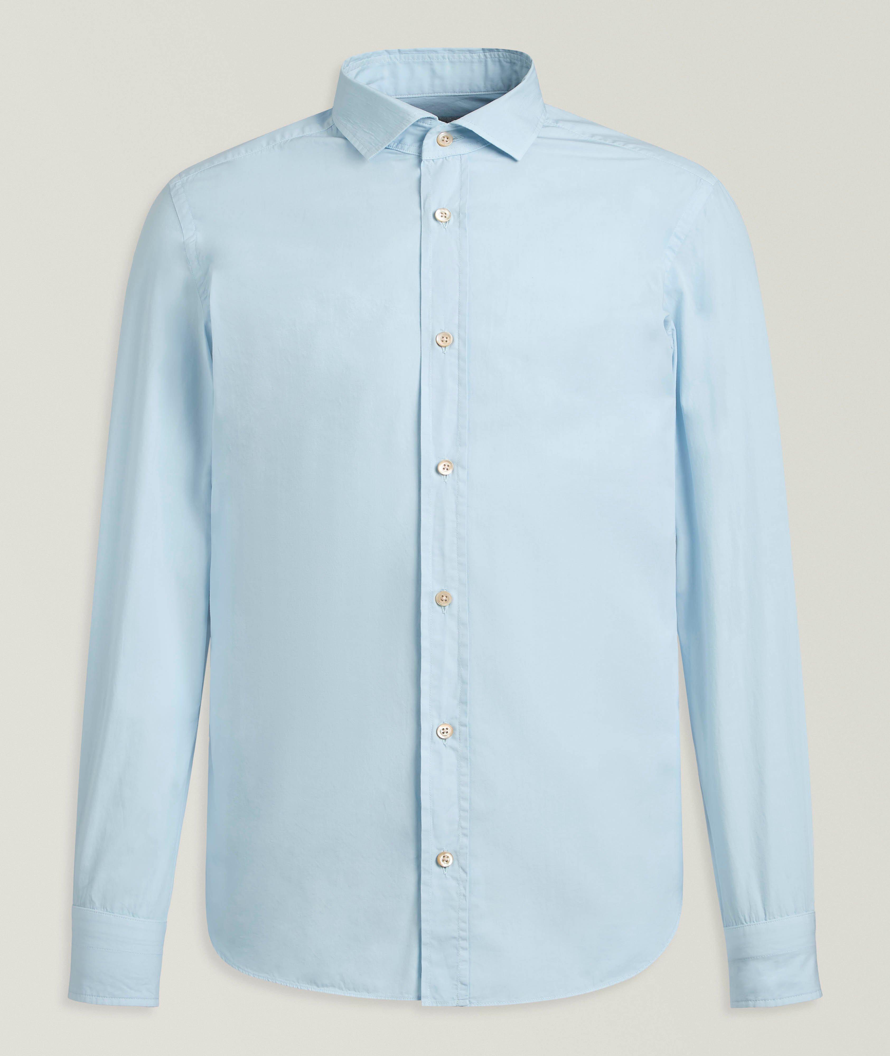 Chemise popeline coton unie image 0