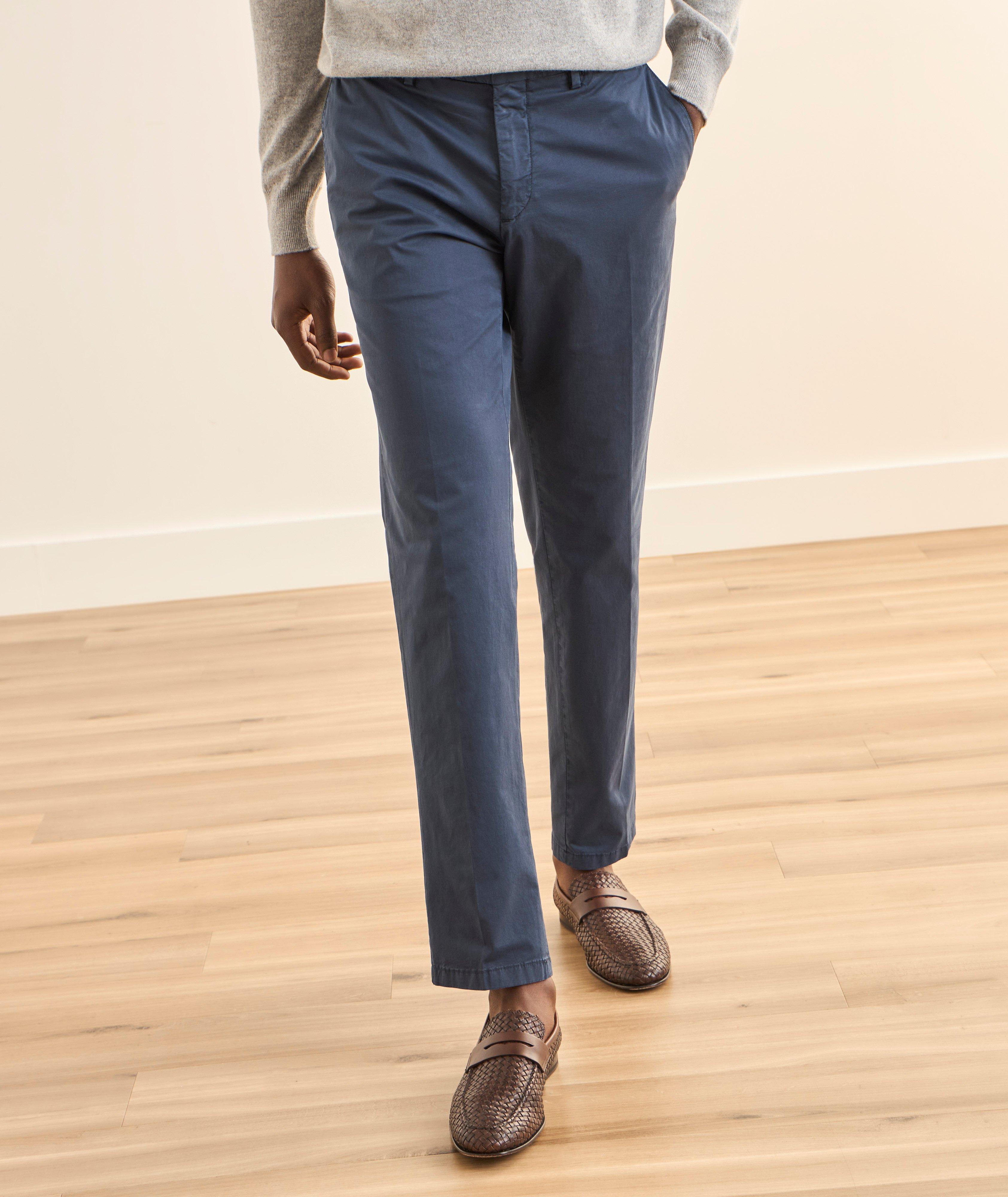 Stretch-Cotton Straight Chinos image 1