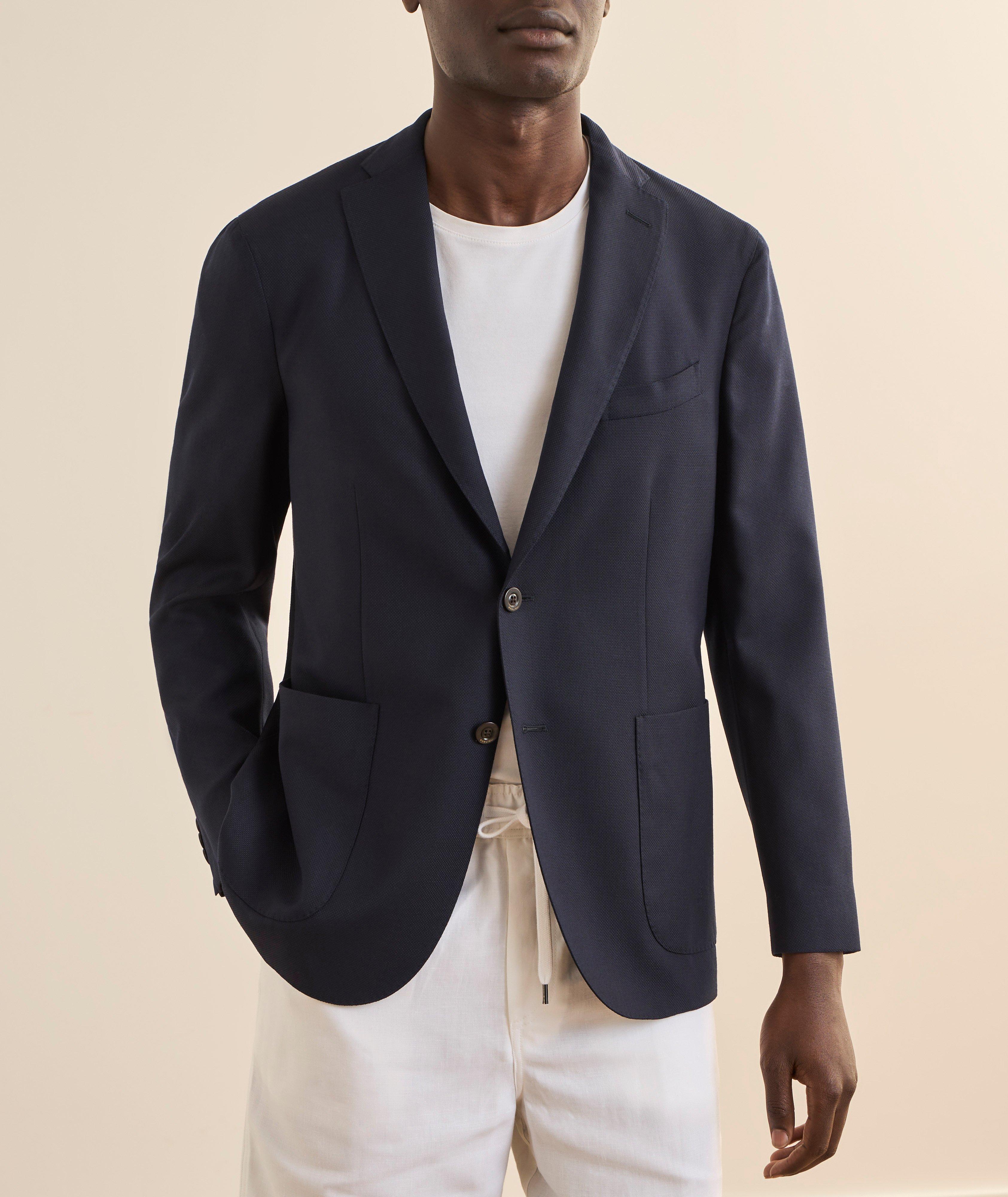 Veston sport laine vierge natté  image 1