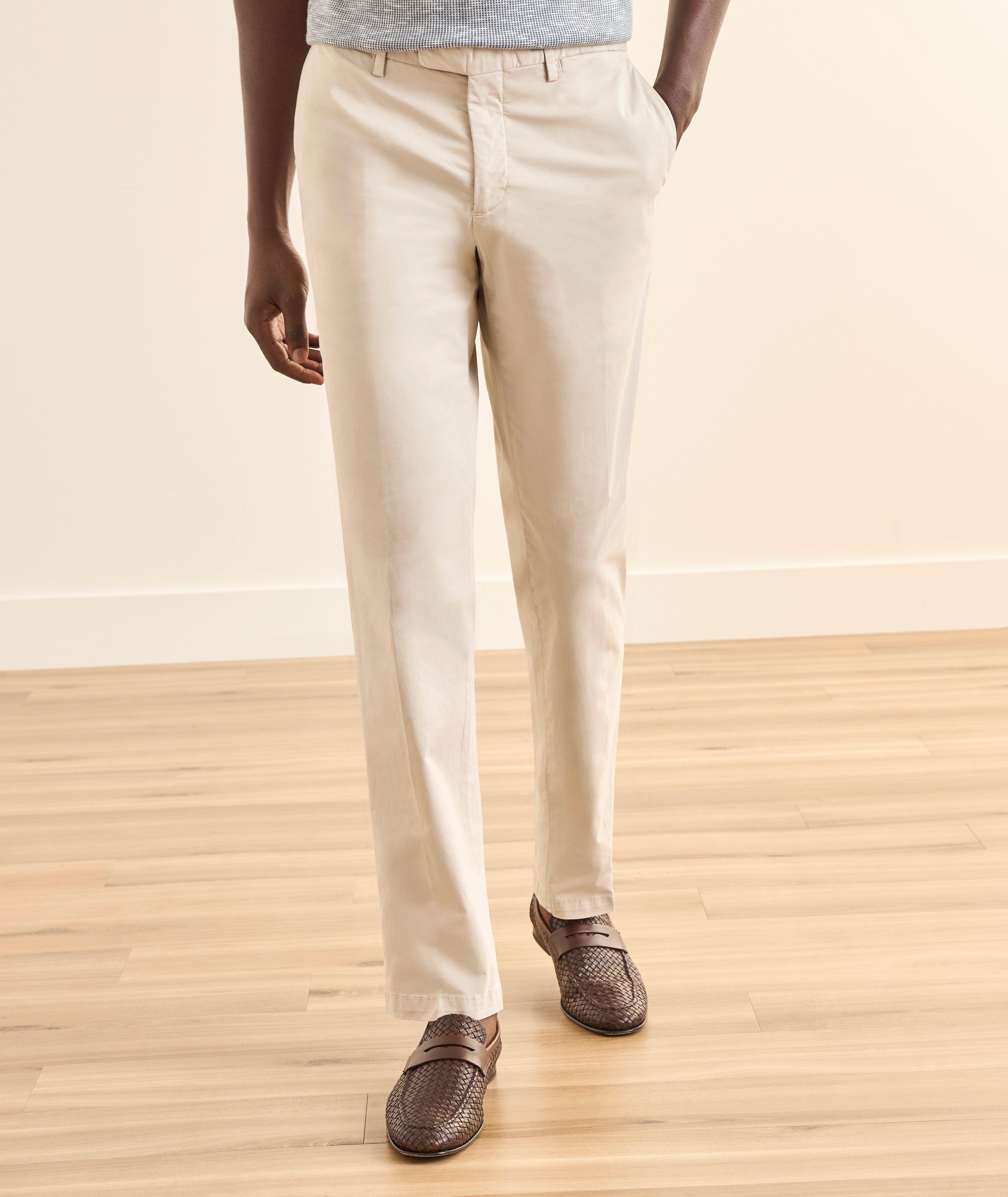 Stretch-Cotton Straight Chinos image 1