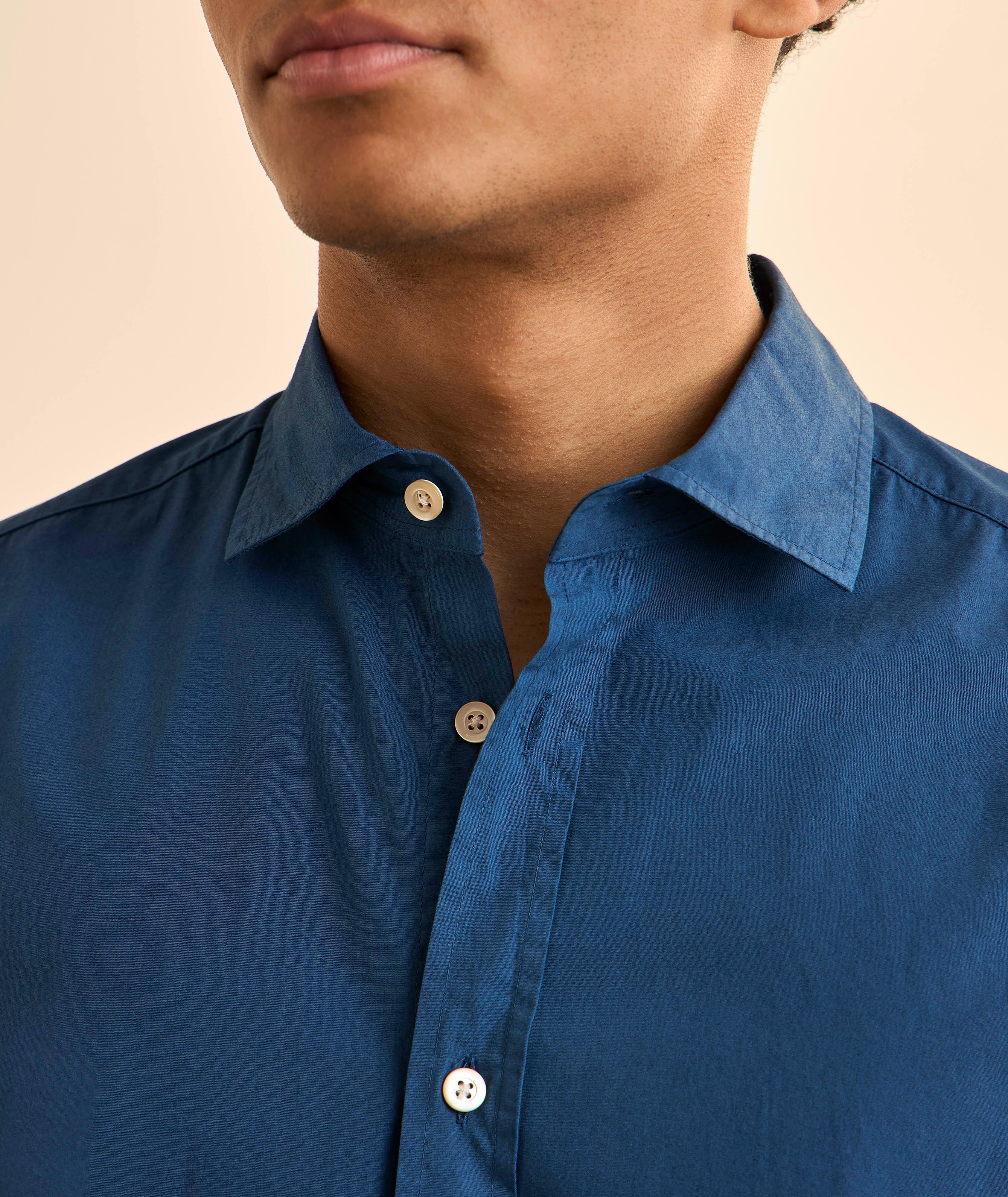 Chemise popeline coton unie image 3