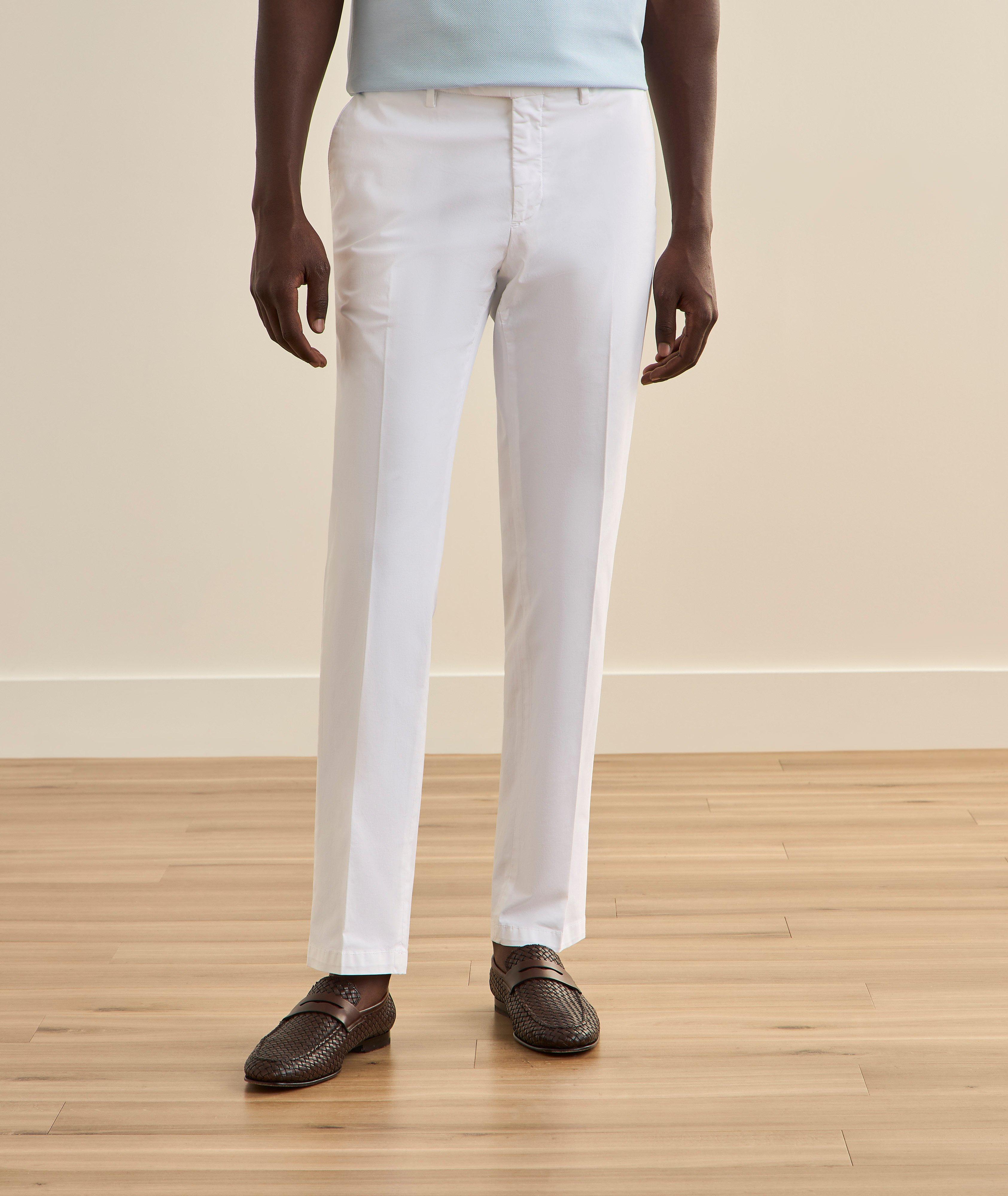 Stretch-Cotton Straight Chinos image 1