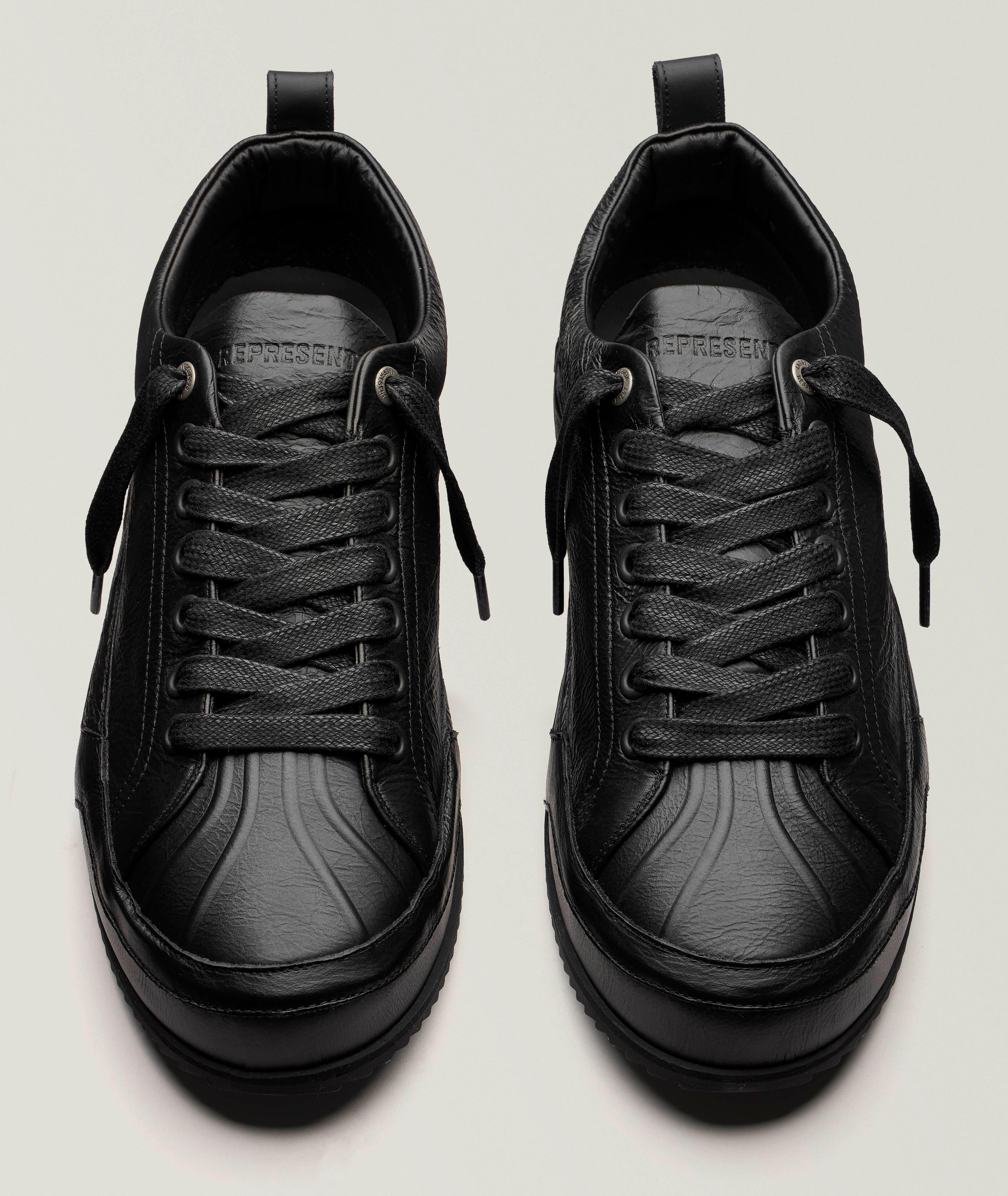 Alpha Wrap Crinkle Leather Sneakers image 1