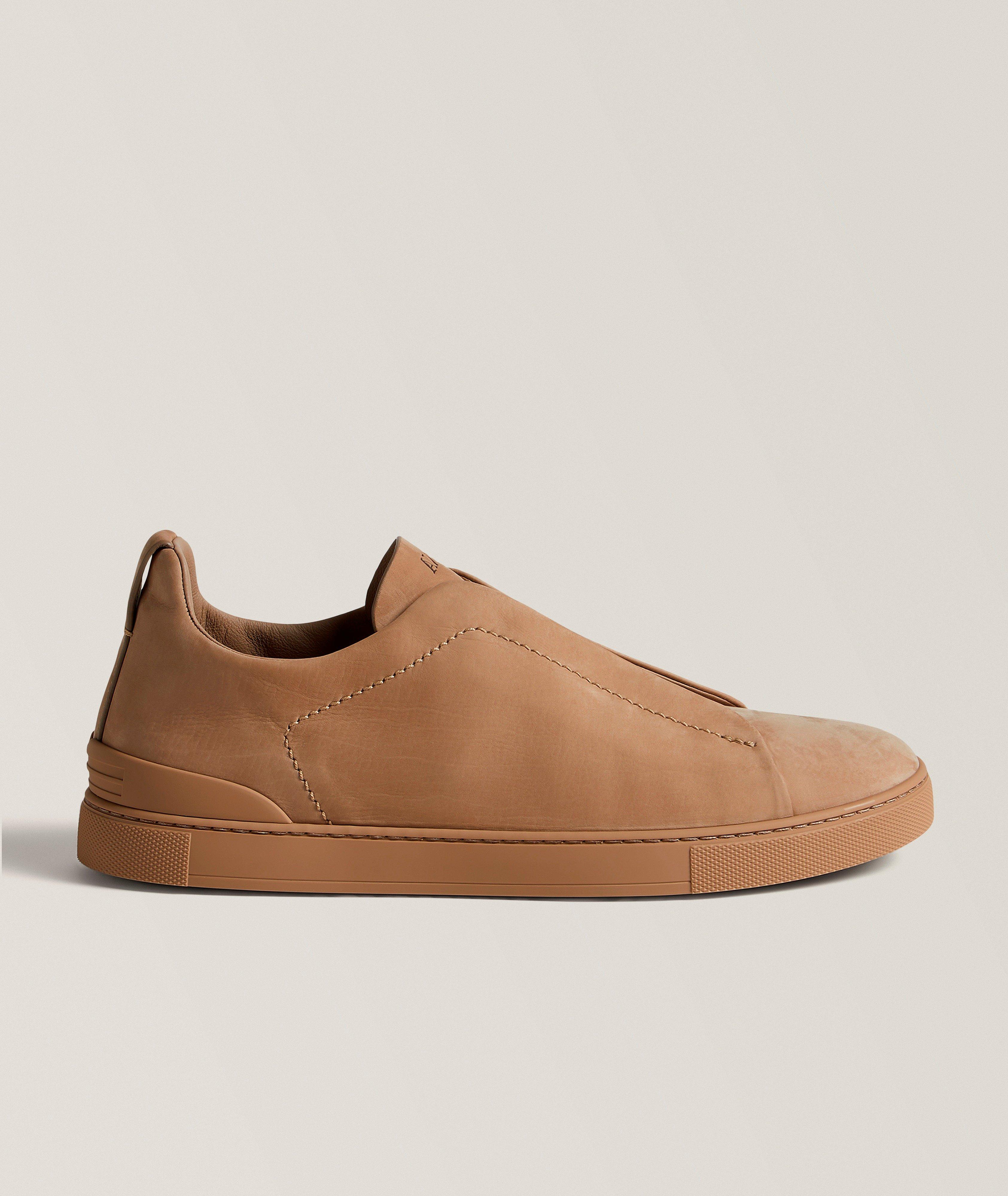 ZEGNA Triple Stitch SECONDSKIN Leather Sneakers