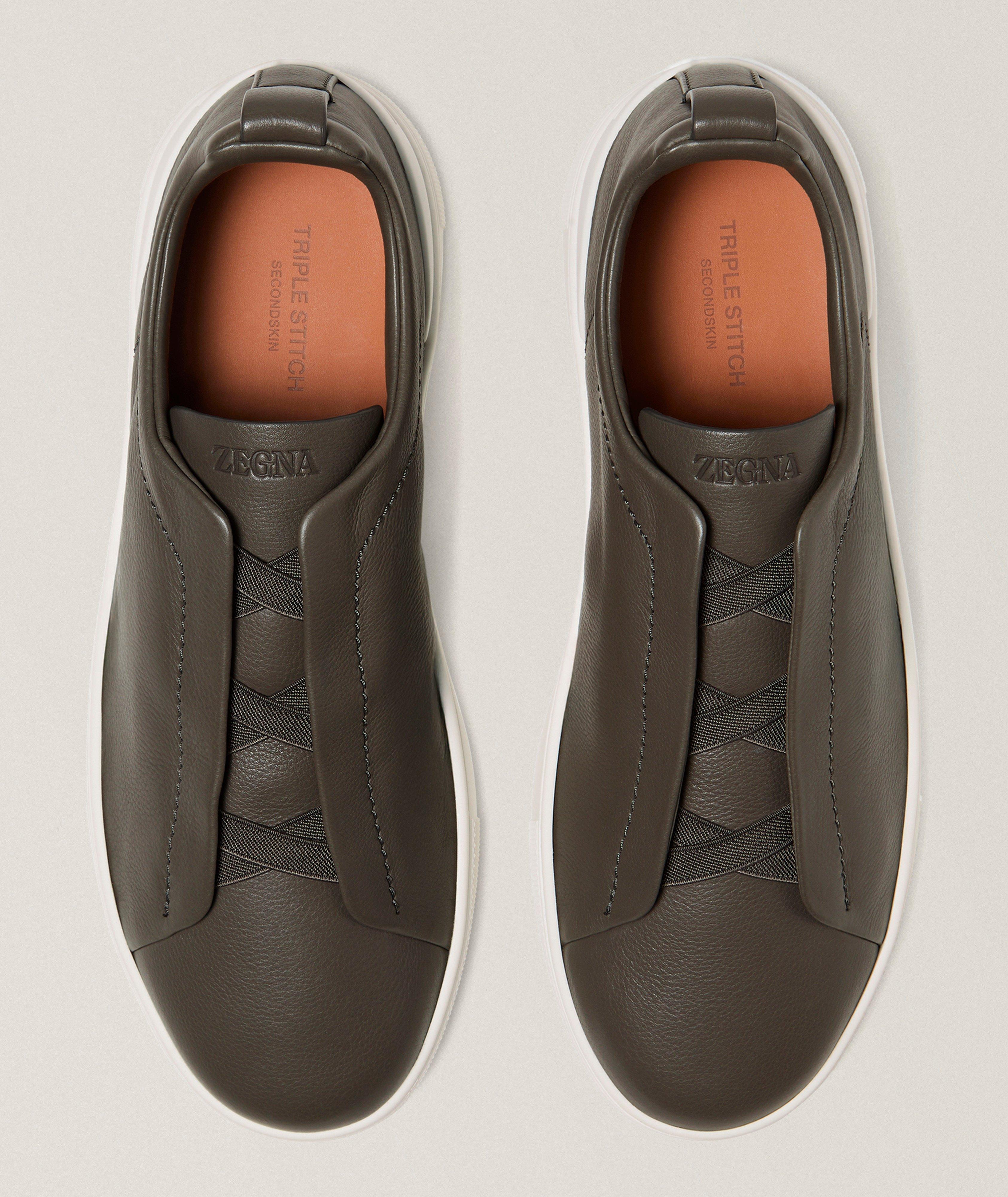 Triple Stitch SECONDSKIN Leather Sneakers image 1