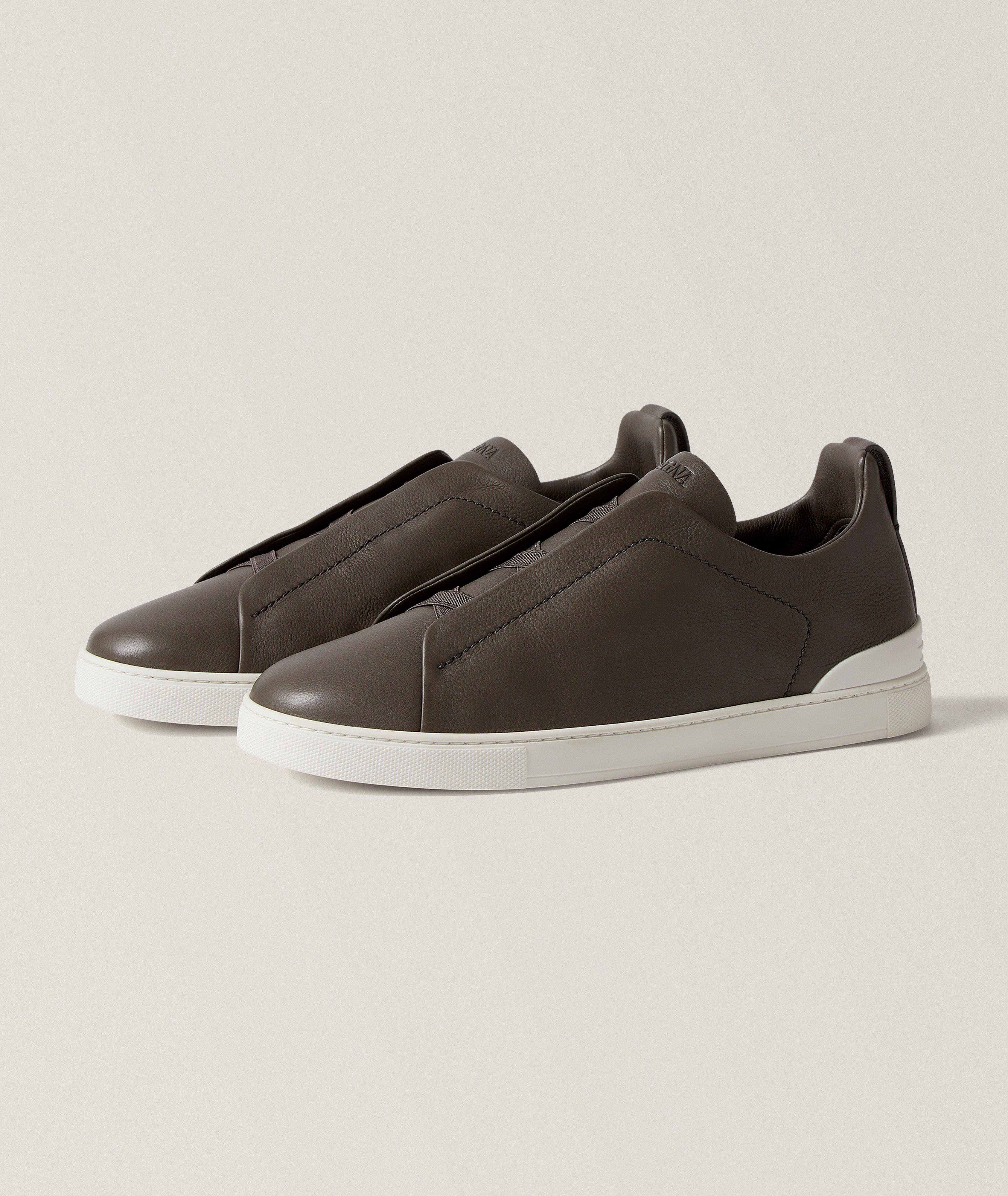 Triple Stitch SECONDSKIN Leather Sneakers image 3