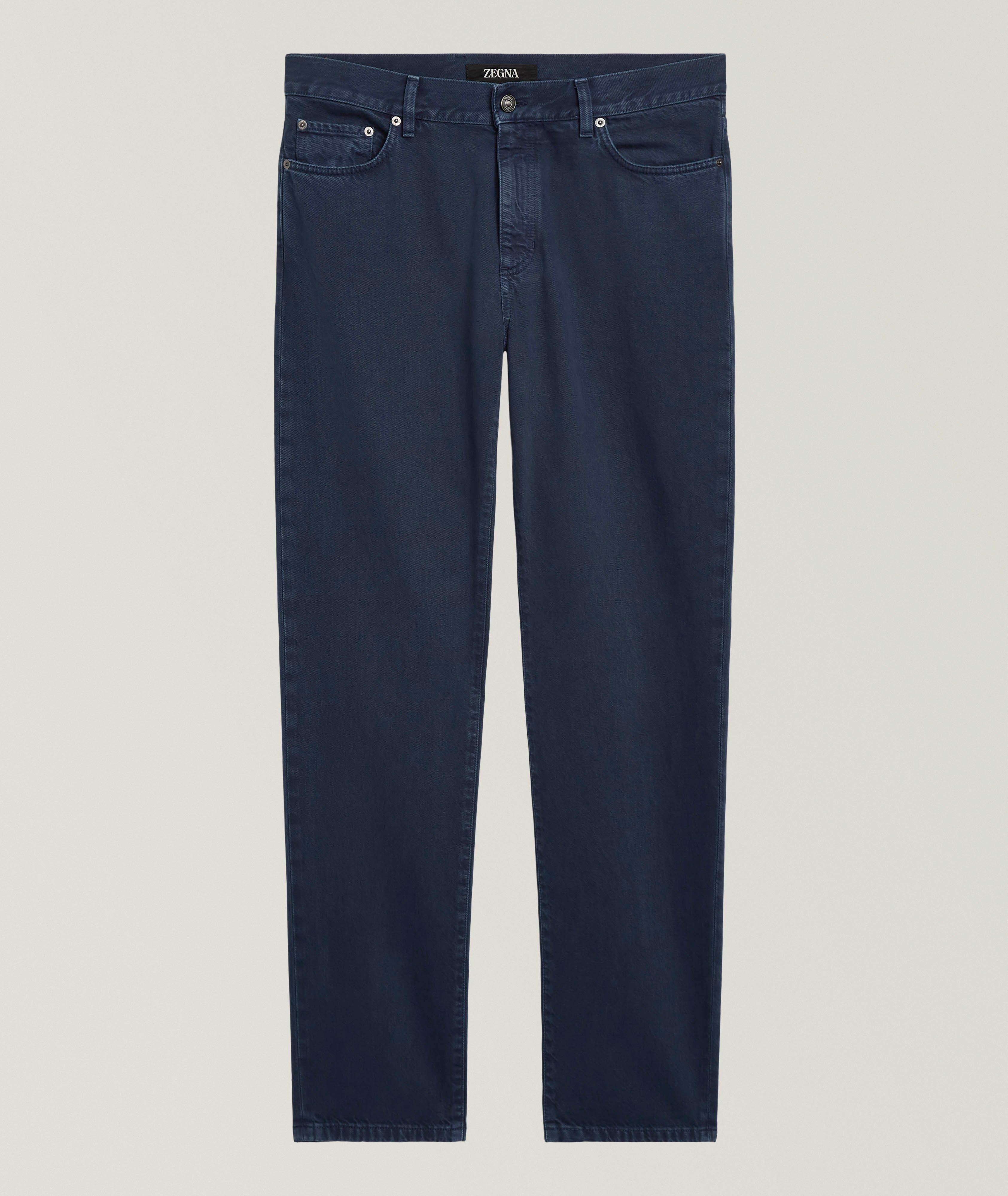 ZEGNA Pantalon Roccia coton teint en pièce