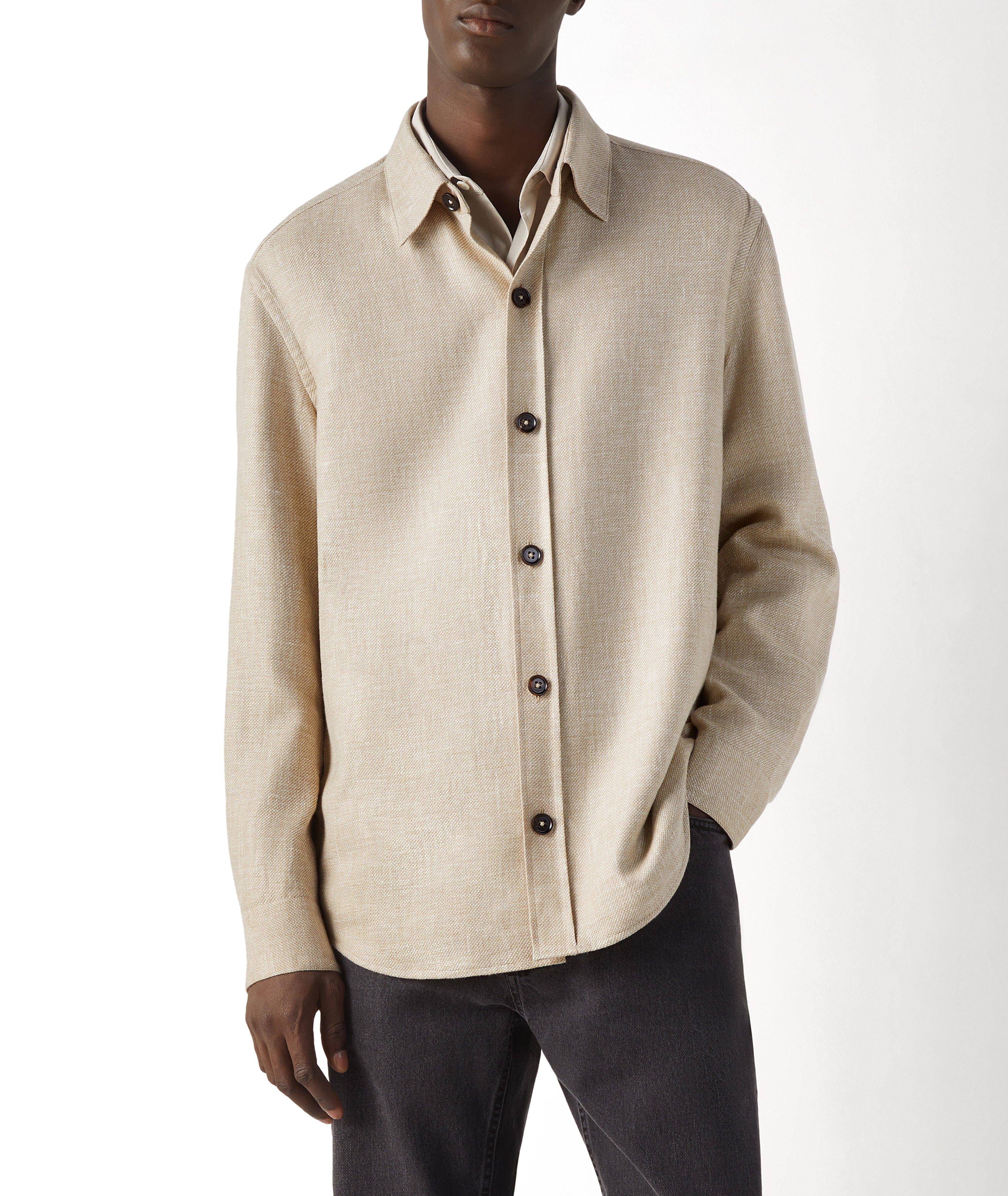 Cashmere-Linen-Silk Overshirt image 1