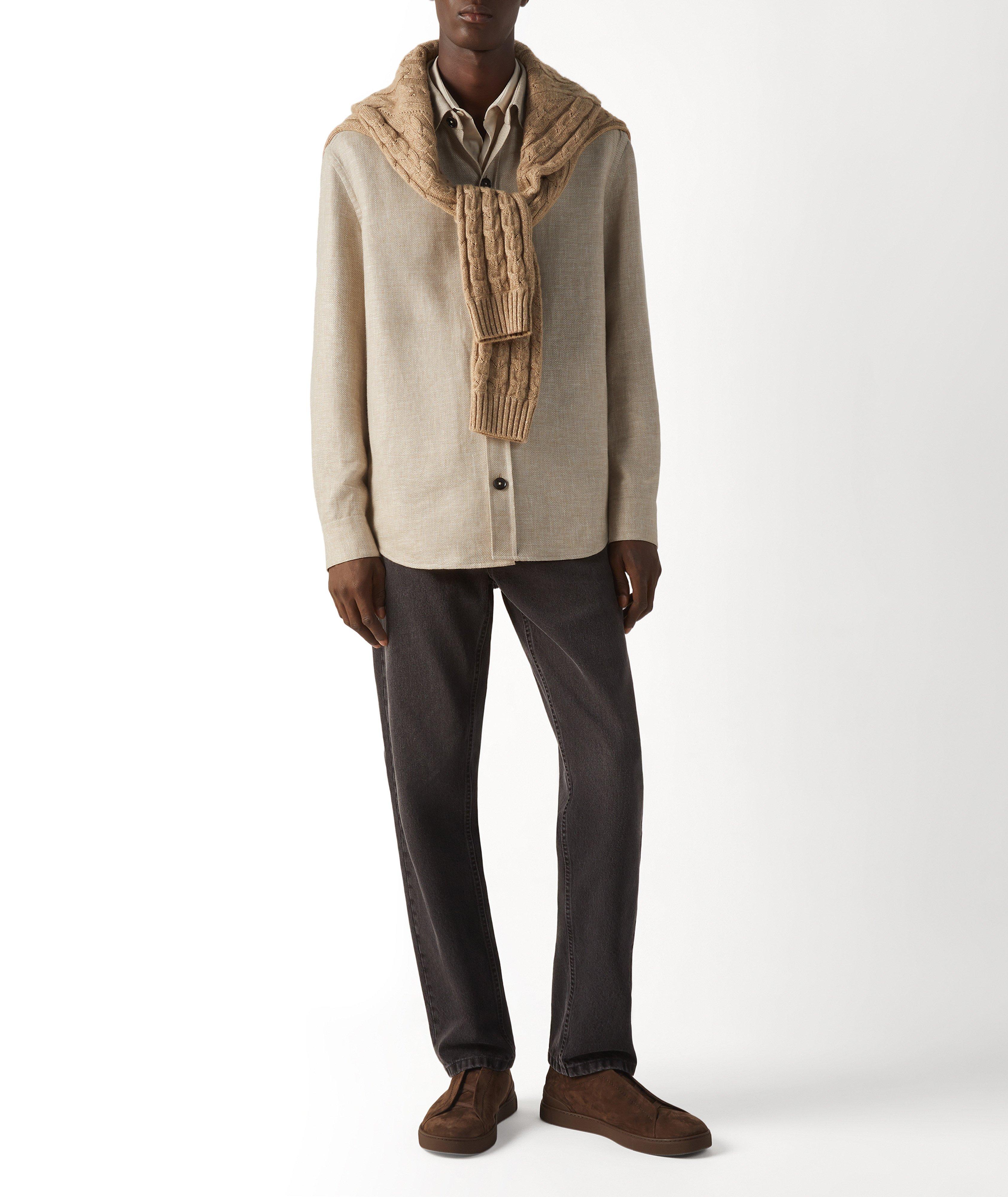 Cashmere-Linen-Silk Overshirt image 5