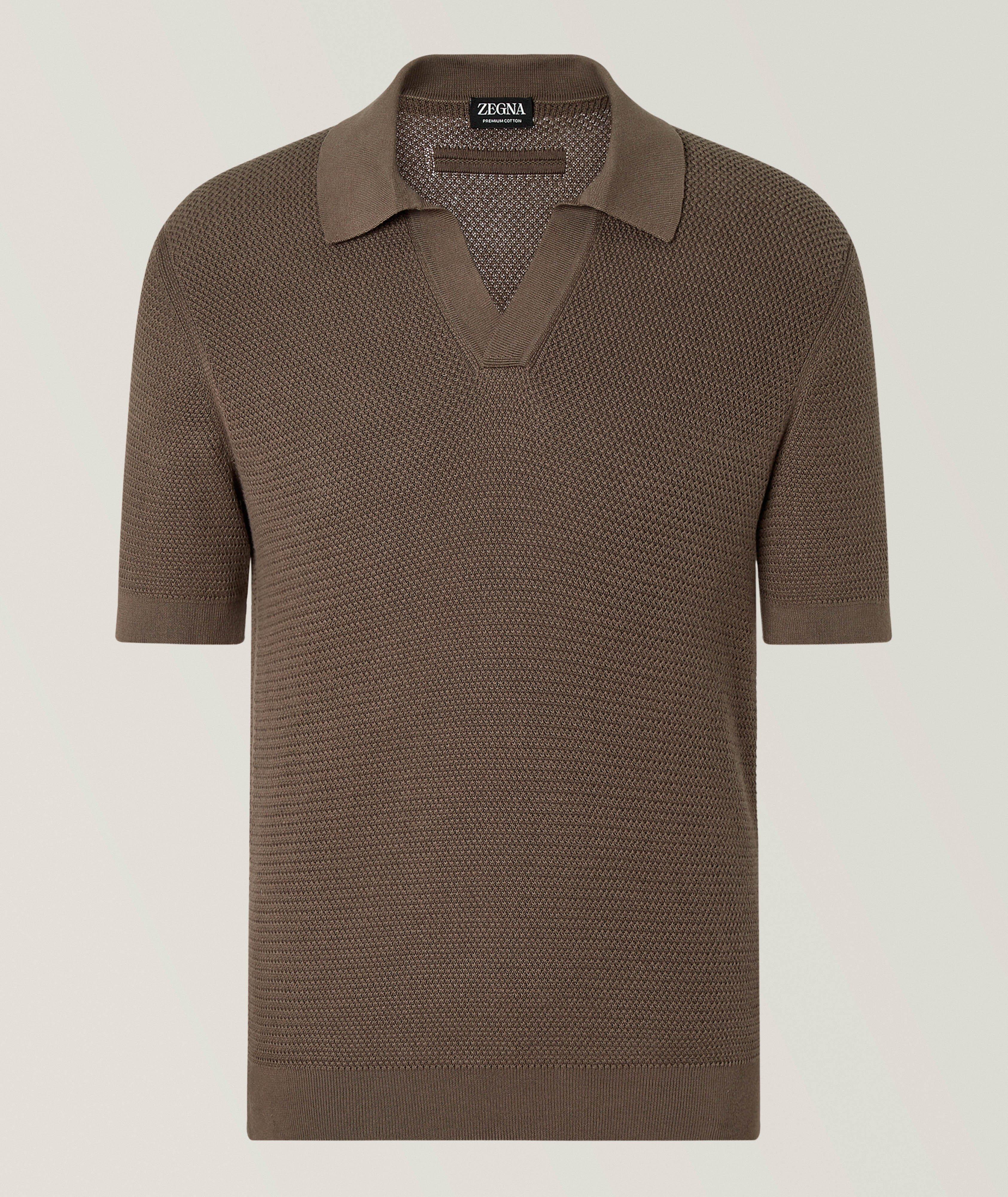 ZEGNA Polo col Johnny coton supérieur